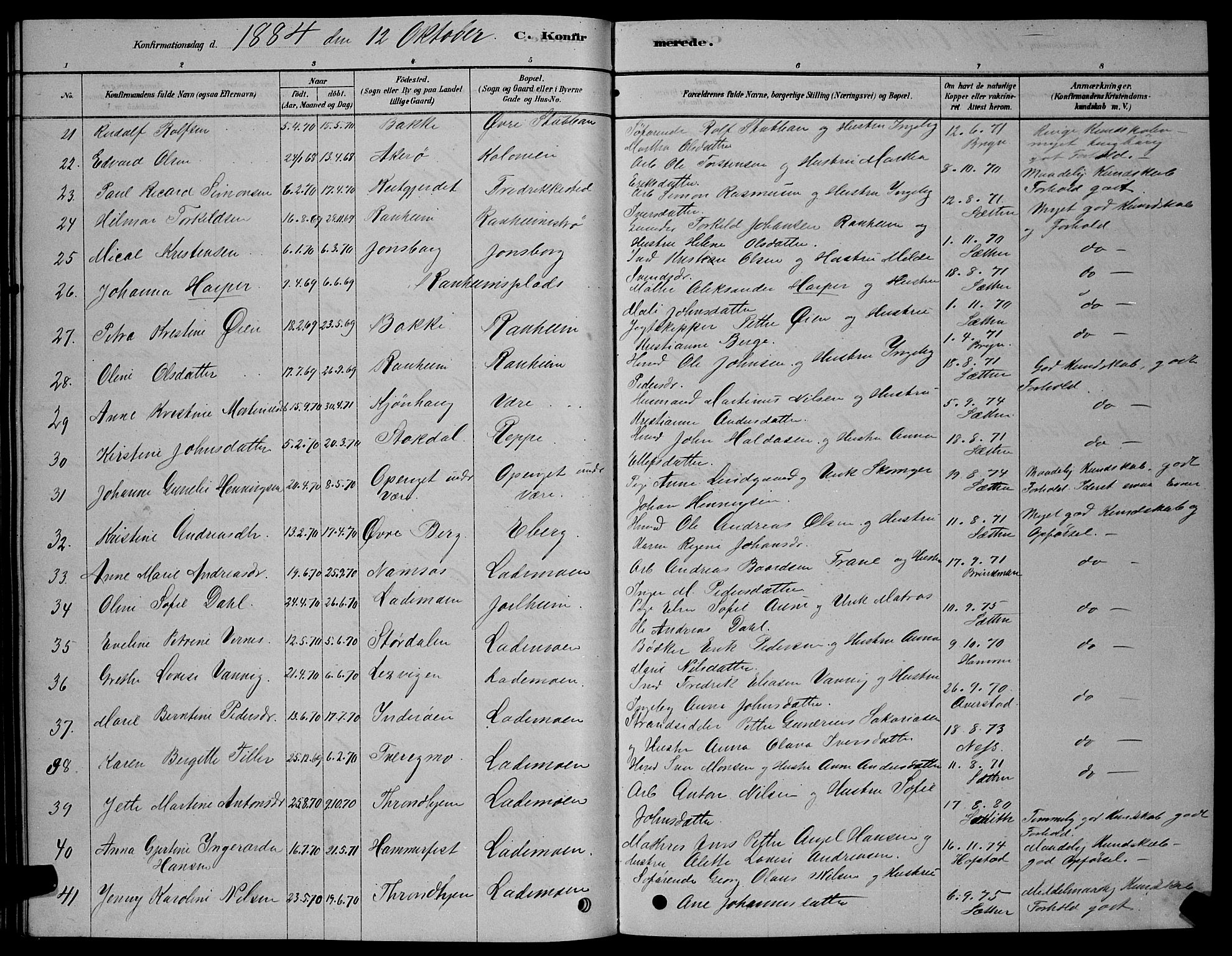 Ministerialprotokoller, klokkerbøker og fødselsregistre - Sør-Trøndelag, AV/SAT-A-1456/606/L0312: Parish register (copy) no. 606C08, 1878-1894