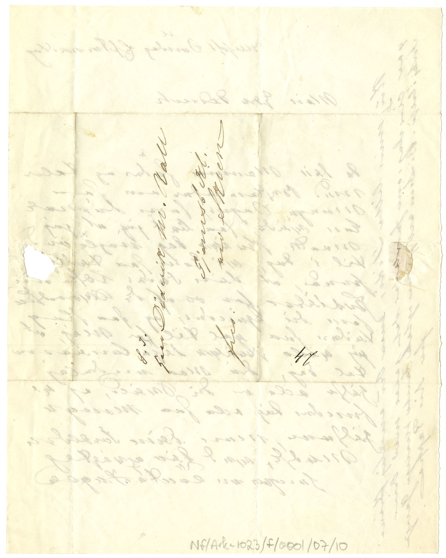 Diderik Maria Aalls brevsamling, NF/Ark-1023/F/L0001: D.M. Aalls brevsamling. A - B, 1738-1889, p. 51