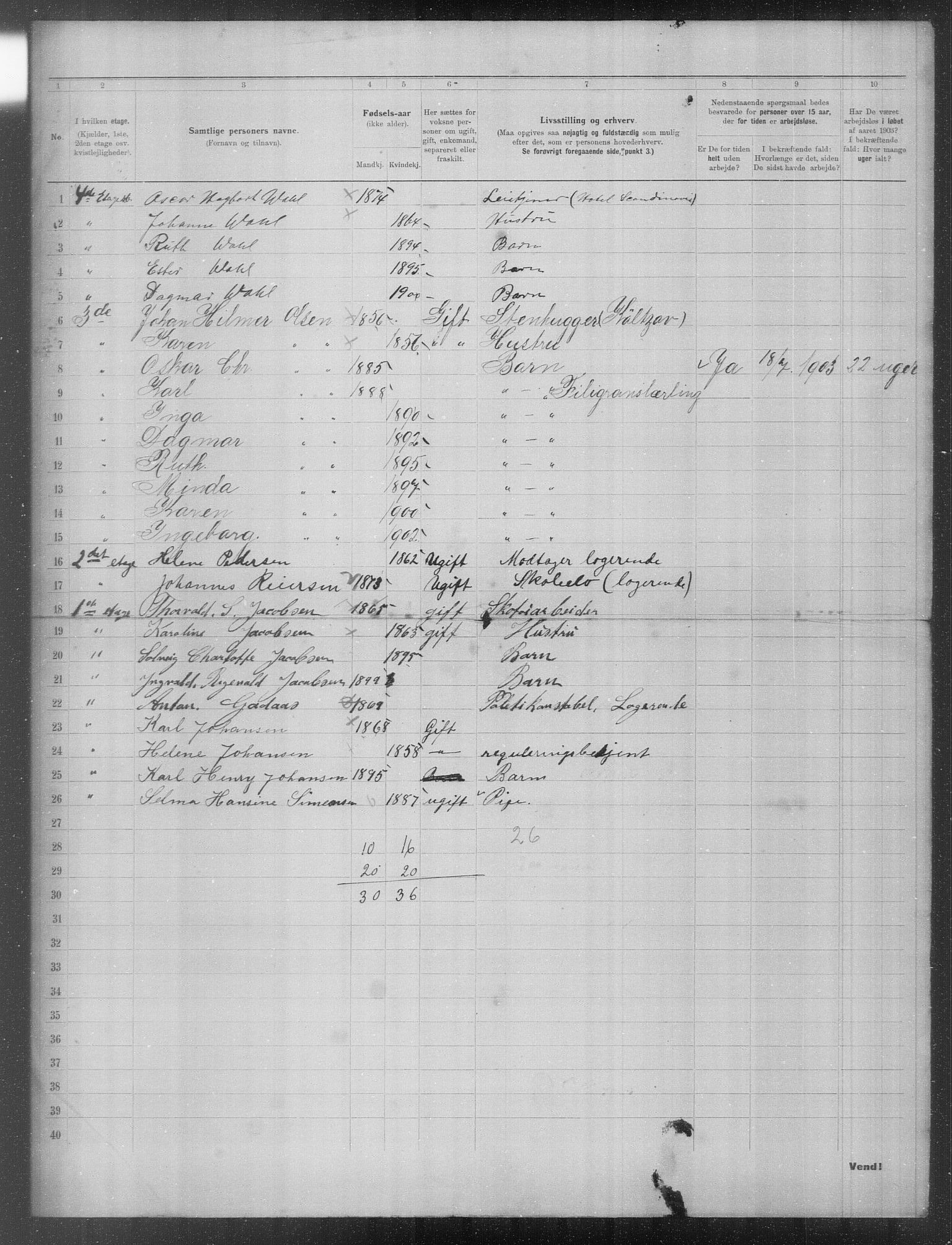 OBA, Municipal Census 1903 for Kristiania, 1903, p. 24646