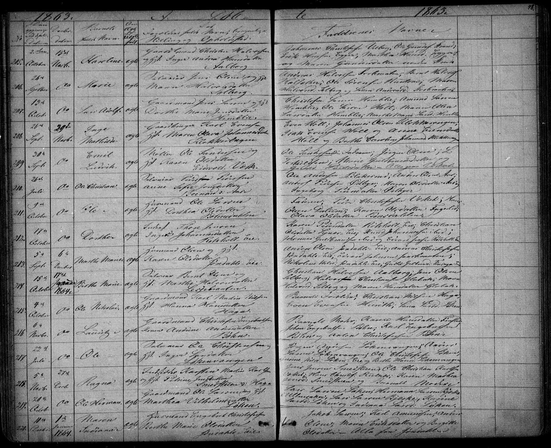 Eidsvoll prestekontor Kirkebøker, SAO/A-10888/G/Ga/L0001: Parish register (copy) no. I 1, 1861-1866, p. 48