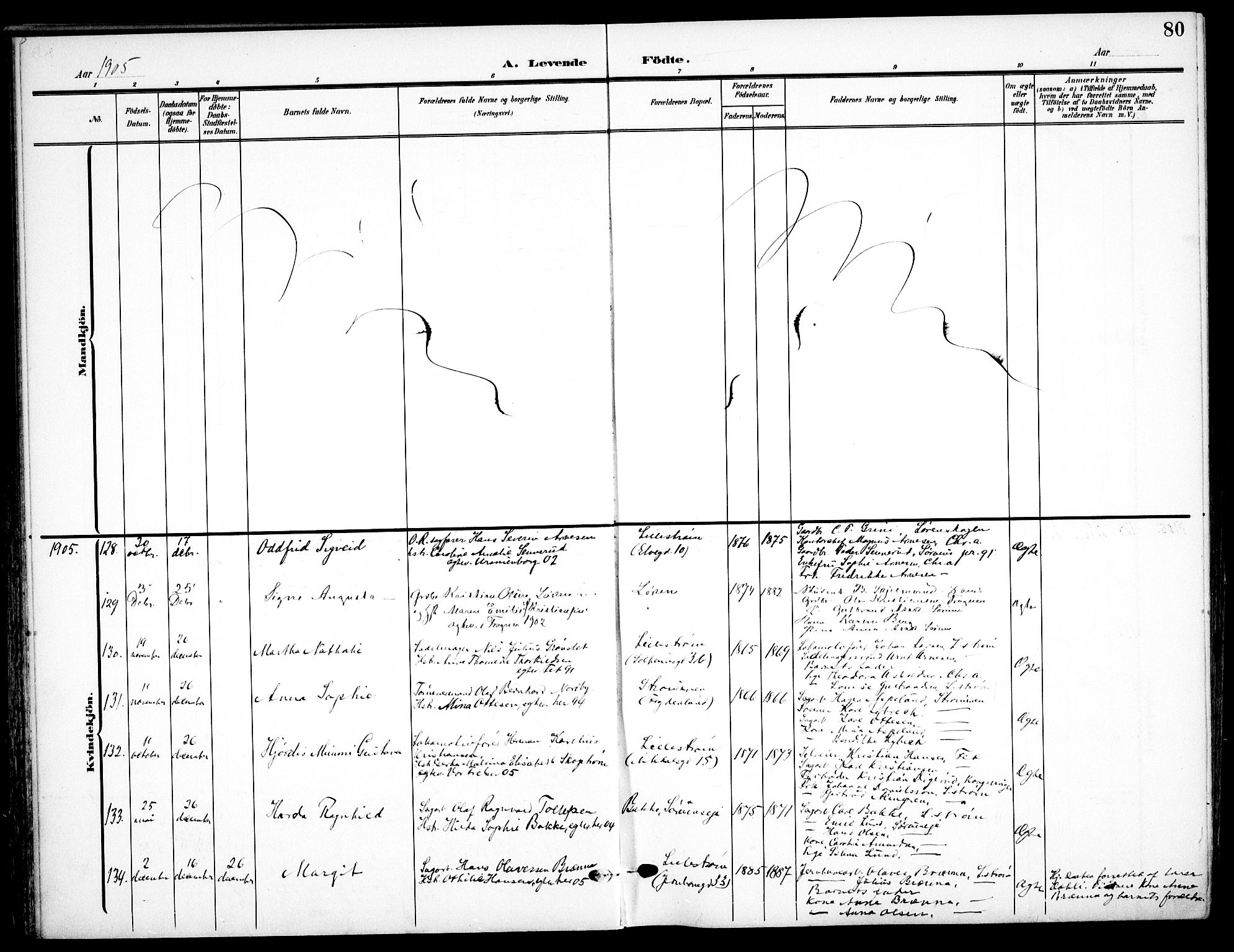 Skedsmo prestekontor Kirkebøker, AV/SAO-A-10033a/F/Fa/L0015: Parish register (official) no. I 15, 1902-1917, p. 80