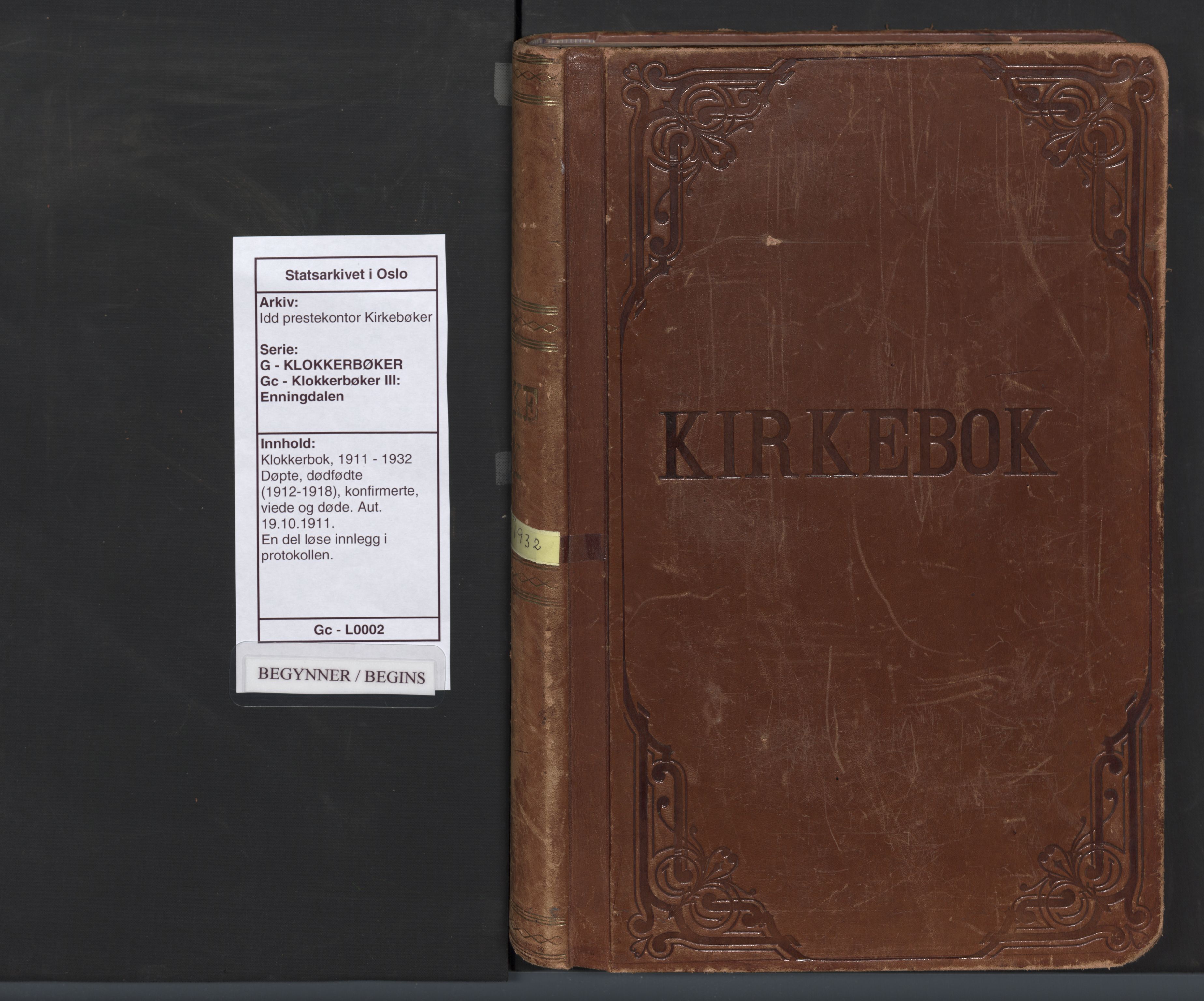 Idd prestekontor Kirkebøker, AV/SAO-A-10911/G/Gc/L0002: Parish register (copy) no. III 2, 1911-1932