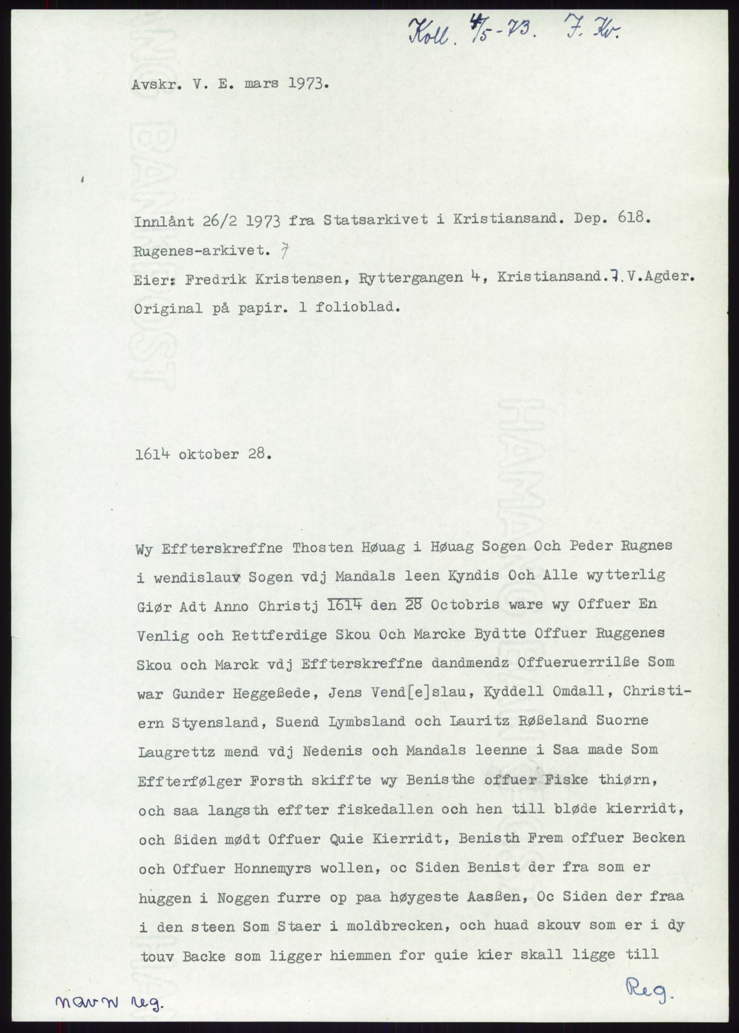 Samlinger til kildeutgivelse, Diplomavskriftsamlingen, AV/RA-EA-4053/H/Ha, p. 1849