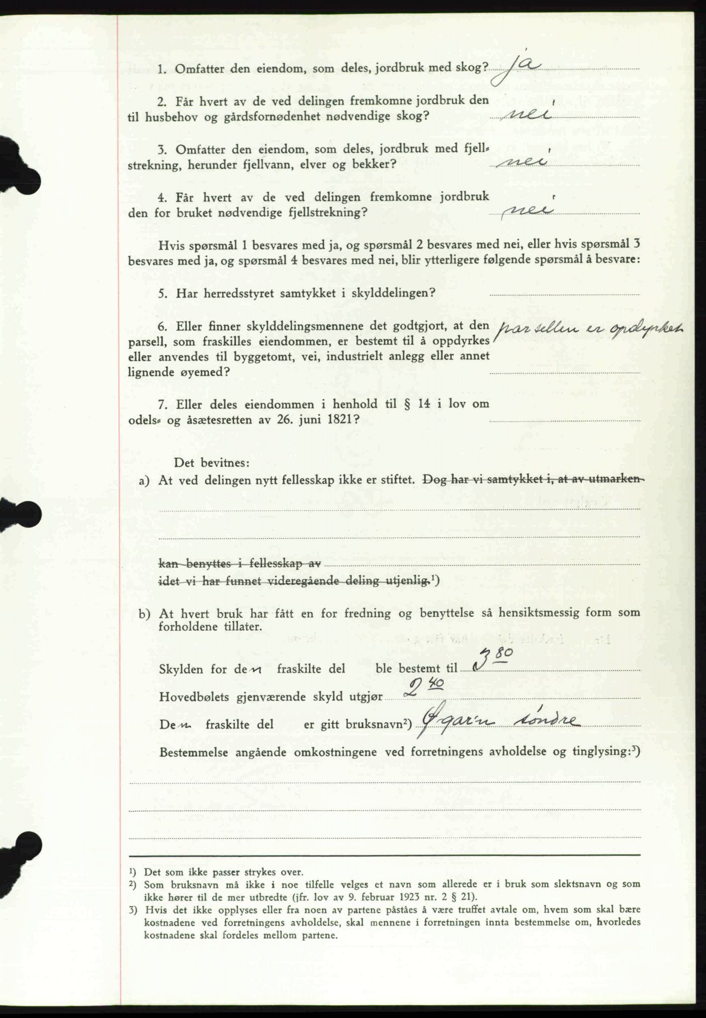 Toten tingrett, AV/SAH-TING-006/H/Hb/Hbc/L0007: Mortgage book no. Hbc-07, 1939-1940, Diary no: : 1717/1940