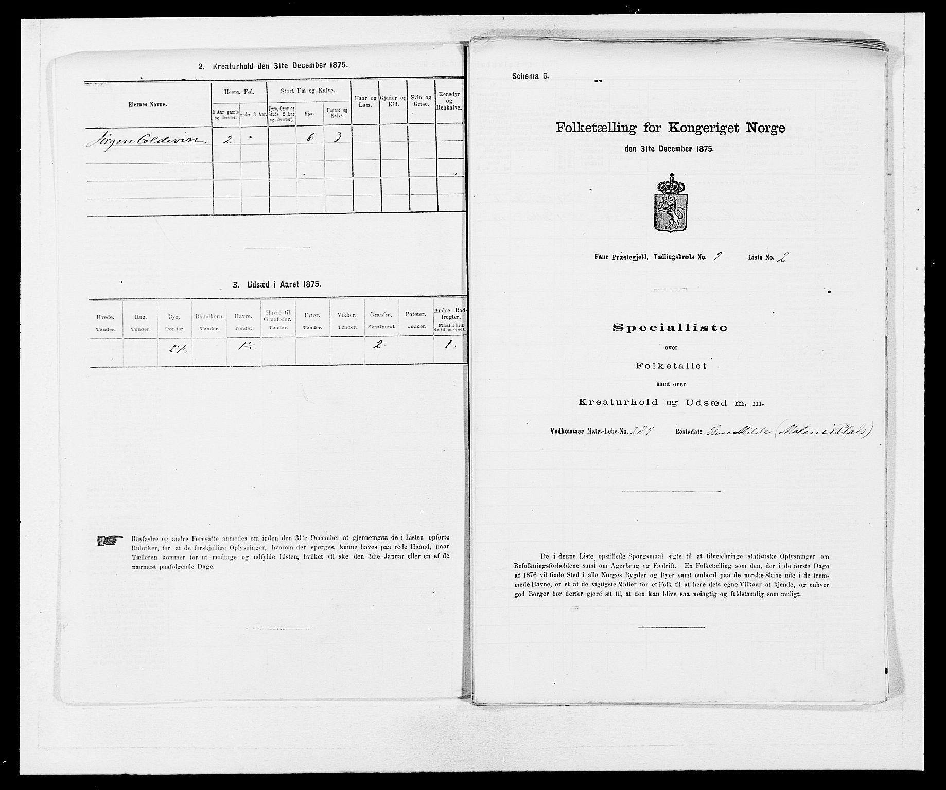 SAB, 1875 census for 1249P Fana, 1875, p. 900