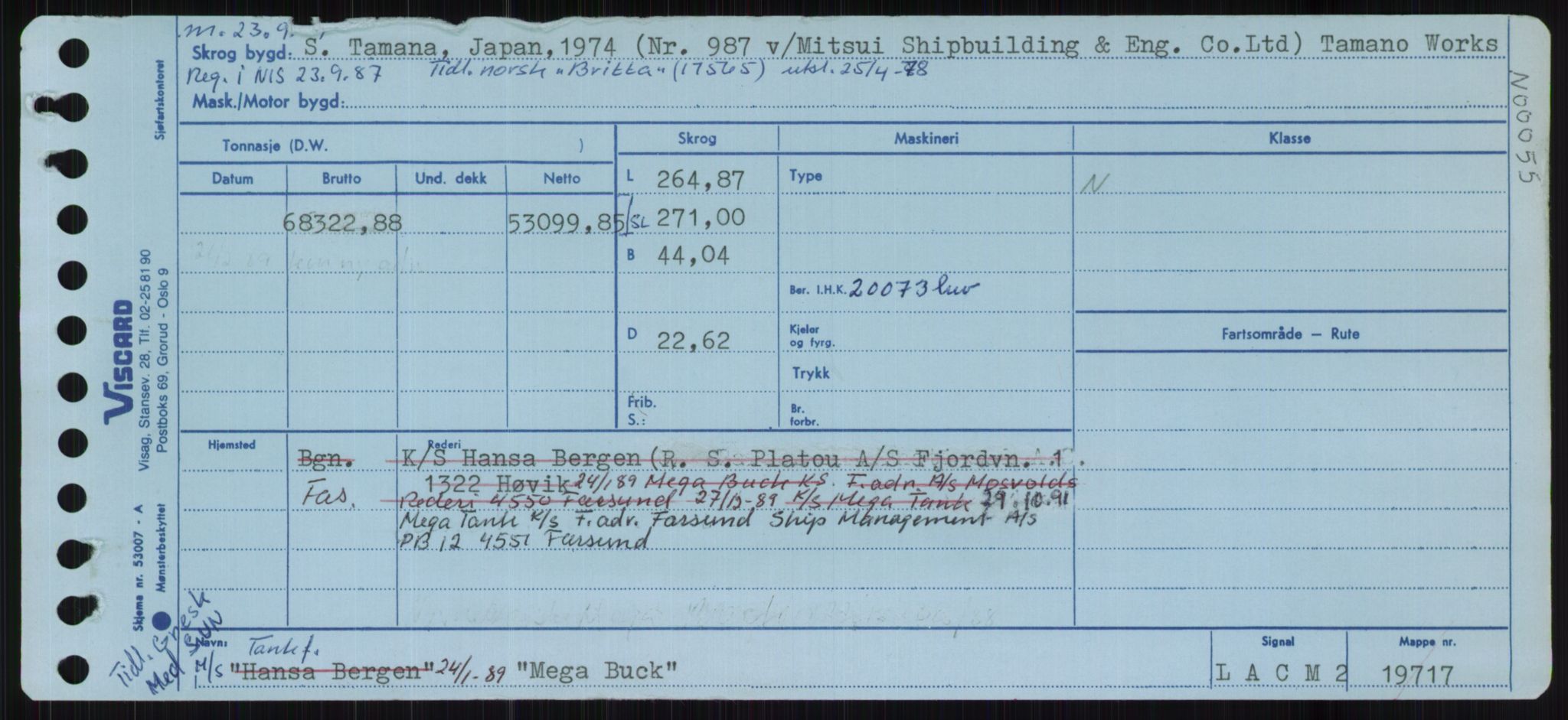 Sjøfartsdirektoratet med forløpere, Skipsmålingen, RA/S-1627/H/Ha/L0004/0001: Fartøy, Mas-R / Fartøy, Mas-Odd, p. 43