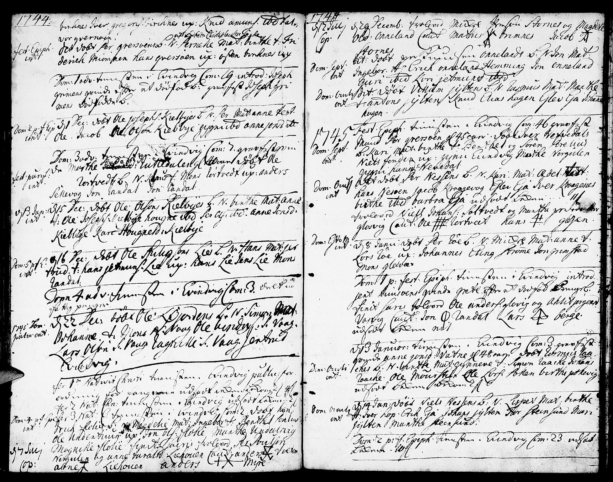 Gulen sokneprestembete, SAB/A-80201/H/Haa/Haaa/L0011: Parish register (official) no. A 11, 1736-1749, p. 48