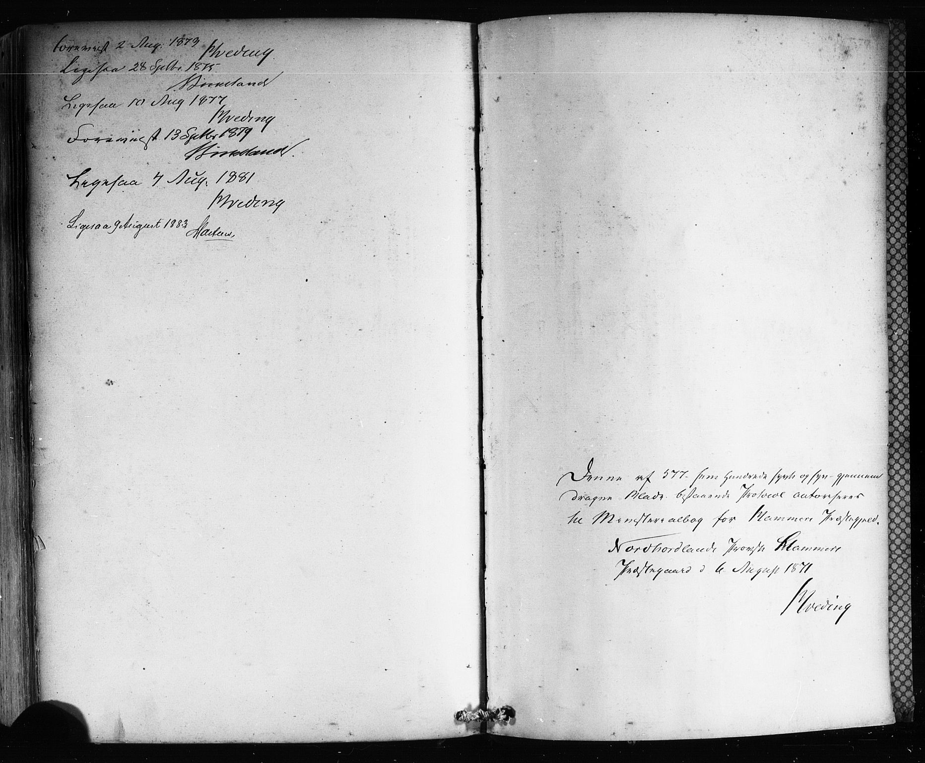 Hamre sokneprestembete, SAB/A-75501/H/Ha/Haa/Haaa/L0015: Parish register (official) no. A 15, 1870-1881