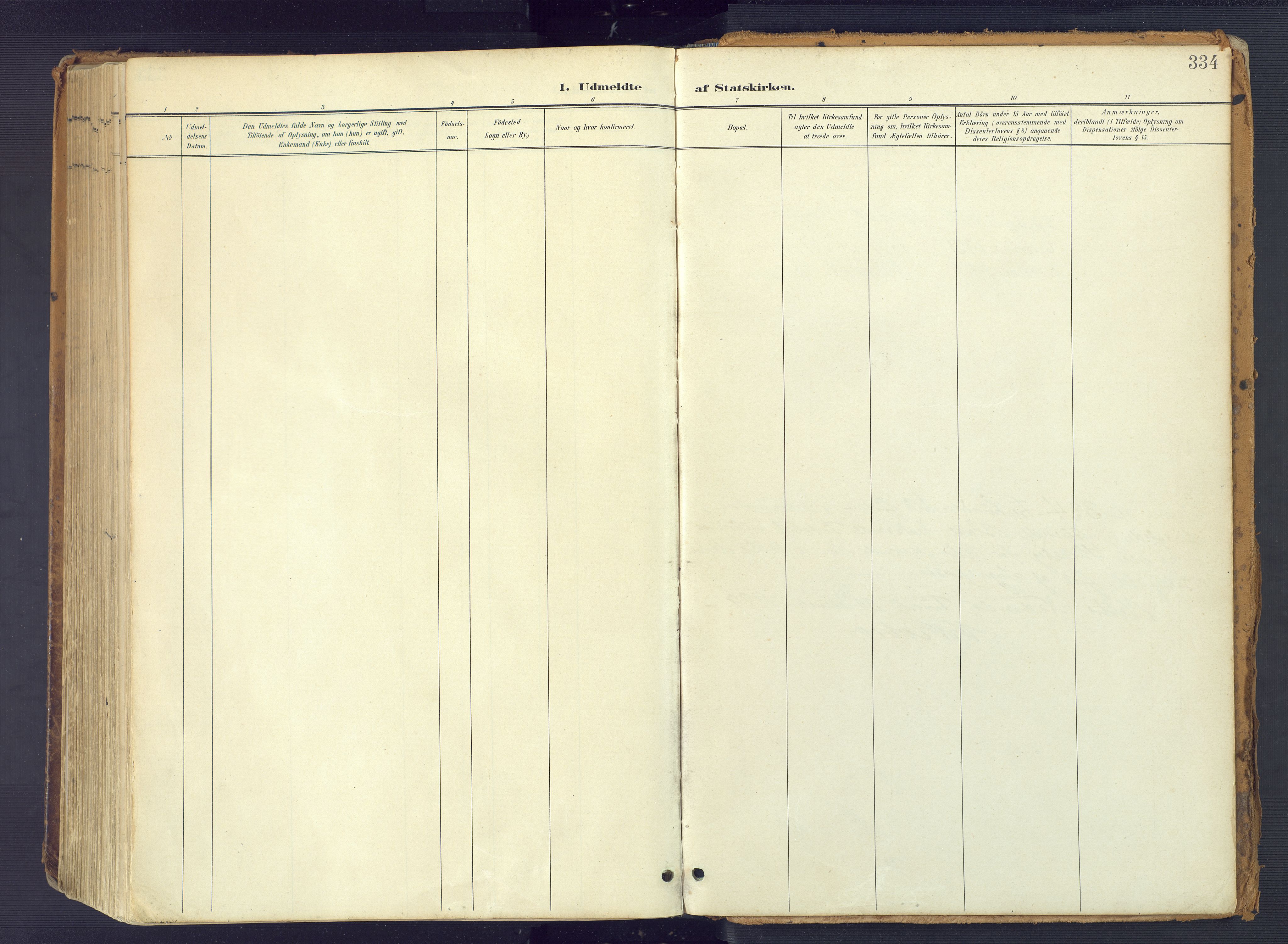 Vestre Moland sokneprestkontor, SAK/1111-0046/F/Fa/Fab/L0010: Parish register (official) no. A 10, 1900-1926, p. 334