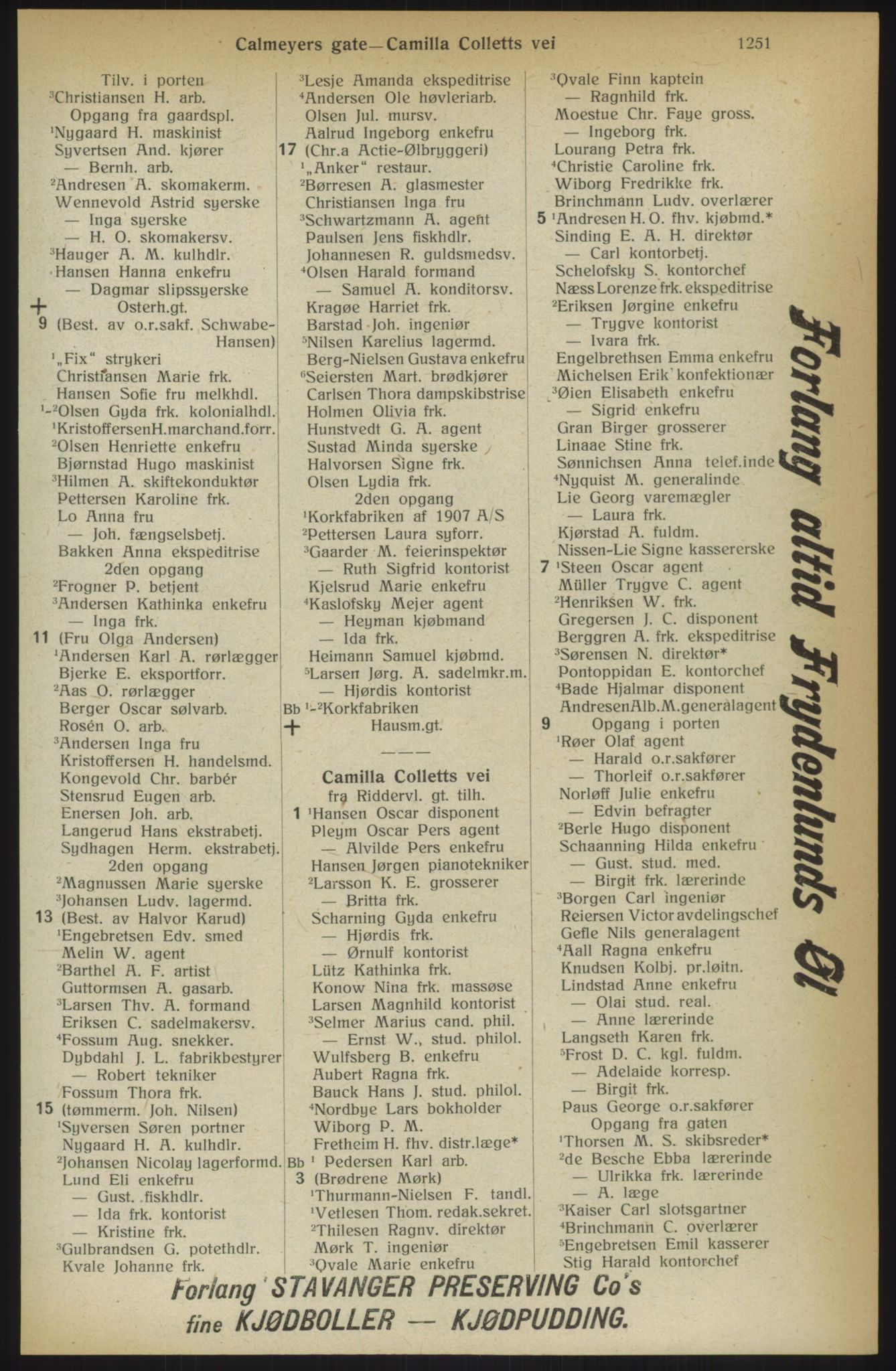 Kristiania/Oslo adressebok, PUBL/-, 1914, p. 1251