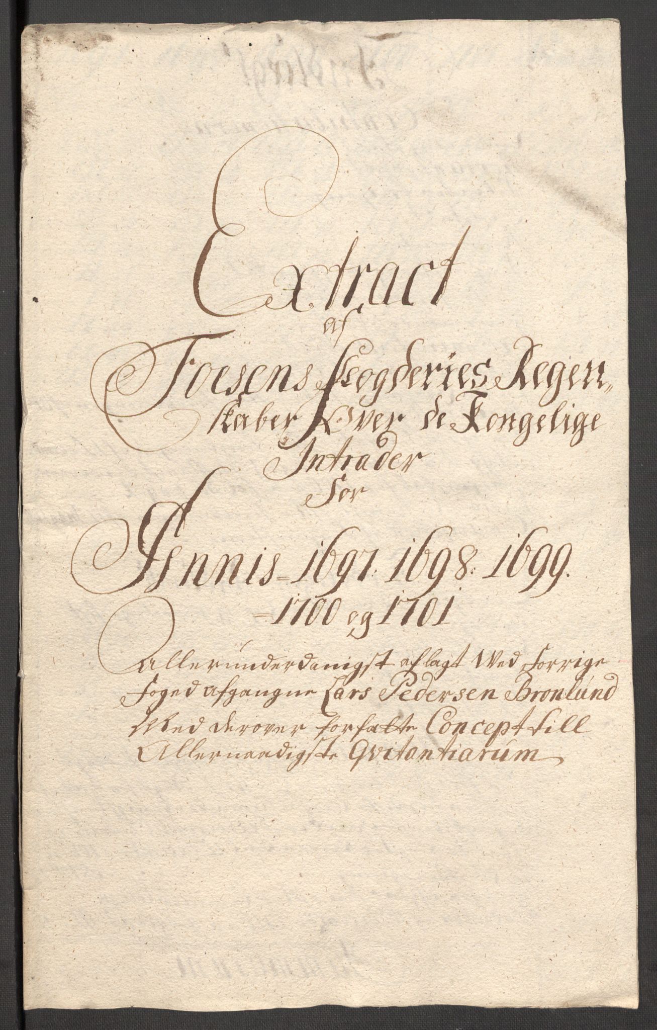 Rentekammeret inntil 1814, Reviderte regnskaper, Fogderegnskap, AV/RA-EA-4092/R57/L3854: Fogderegnskap Fosen, 1700-1701, p. 452