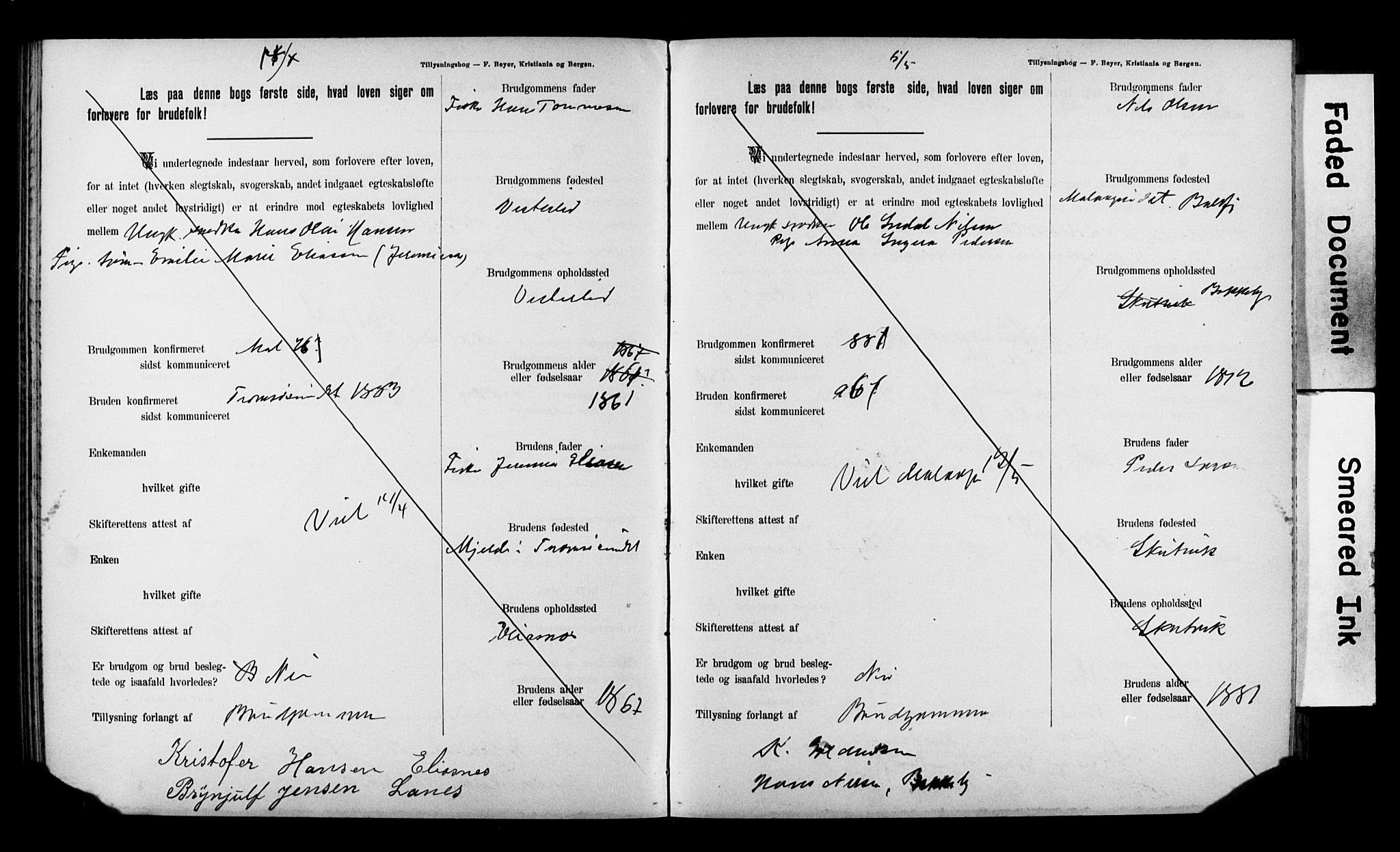 Balsfjord sokneprestembete, AV/SATØ-S-1303/H/Hd/L0031: Banns register no. 31, 1897-1906