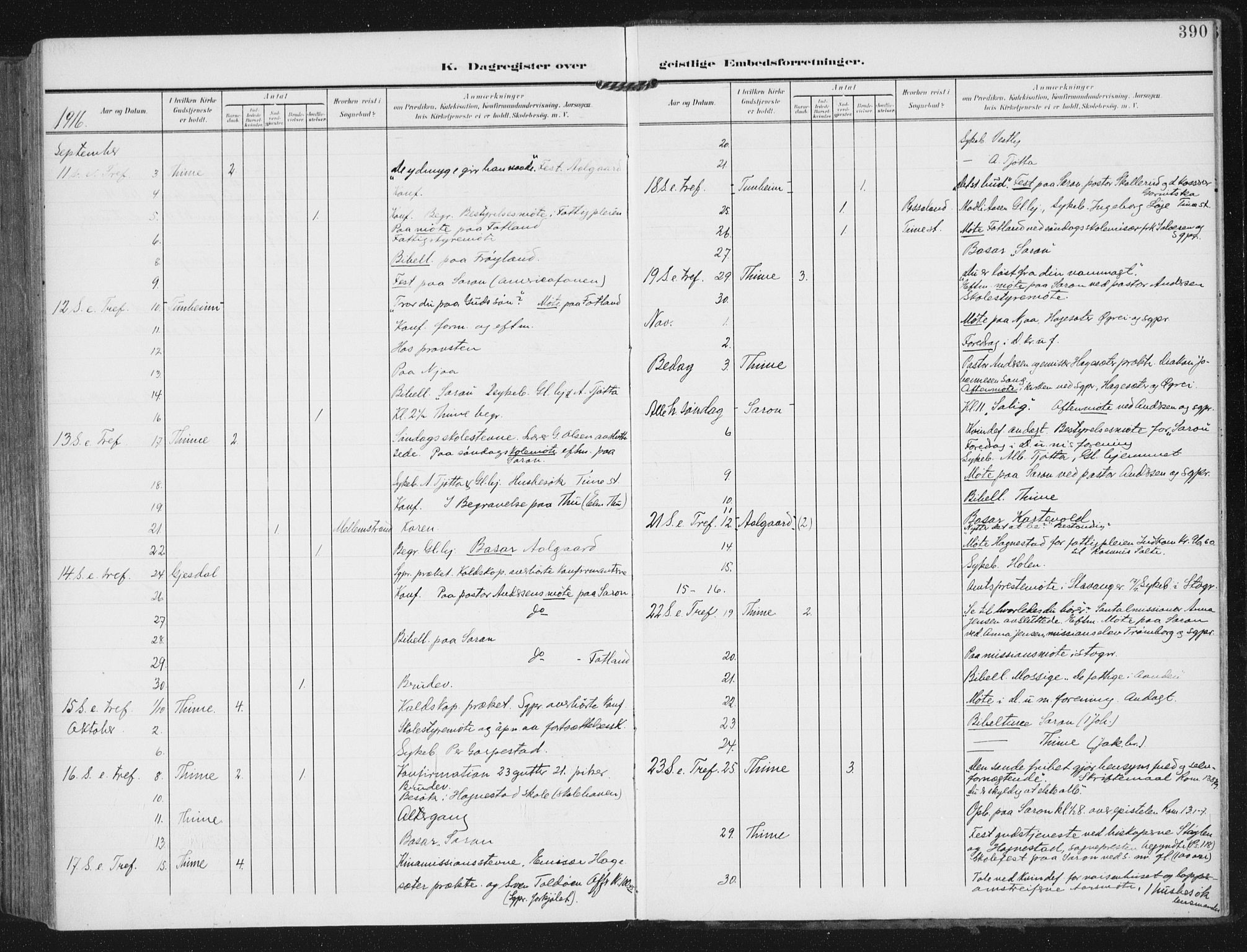 Lye sokneprestkontor, AV/SAST-A-101794/002/A/L0001: Parish register (official) no. A 12, 1904-1920, p. 390