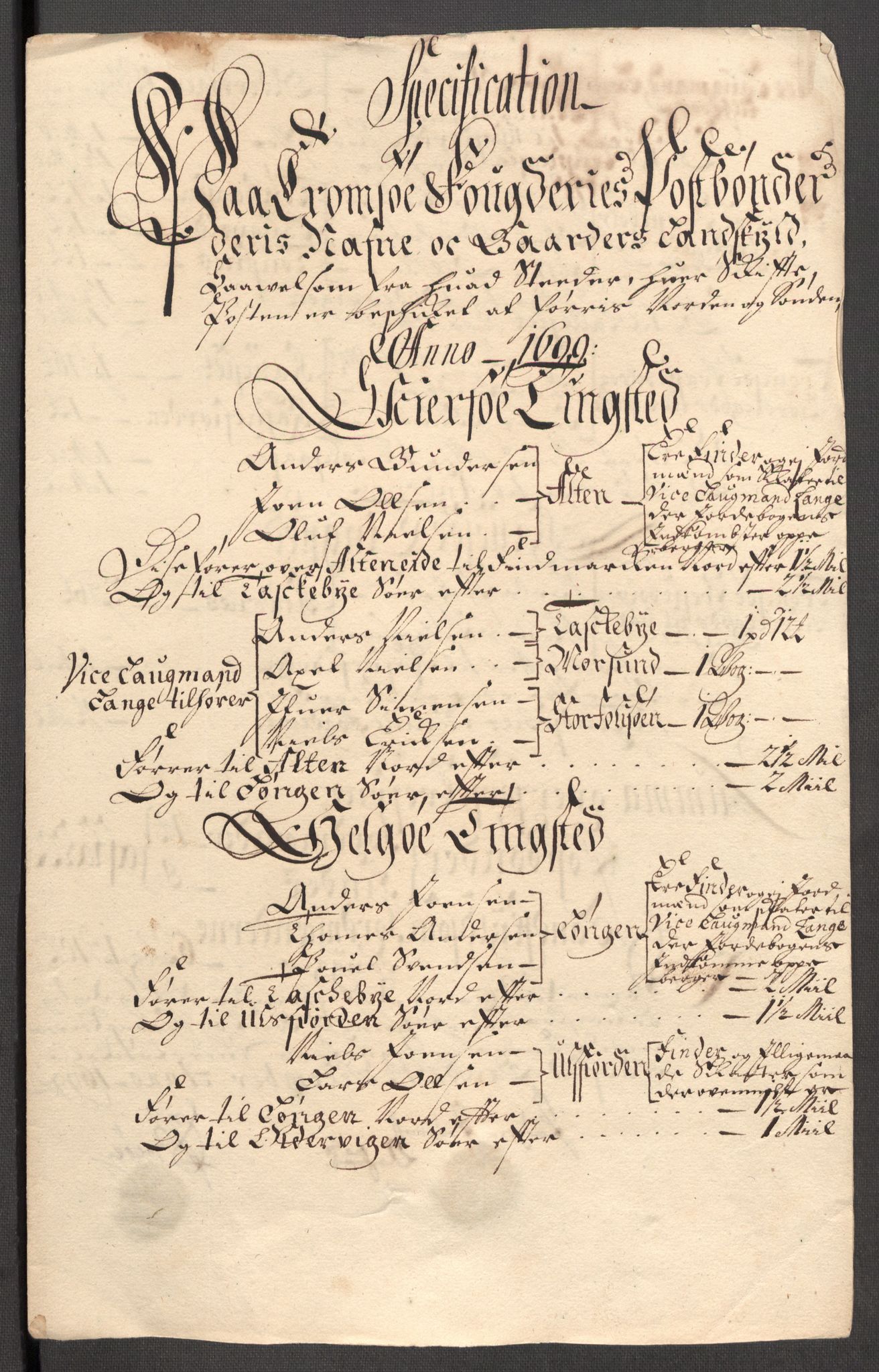 Rentekammeret inntil 1814, Reviderte regnskaper, Fogderegnskap, RA/EA-4092/R68/L4754: Fogderegnskap Senja og Troms, 1697-1699, p. 371