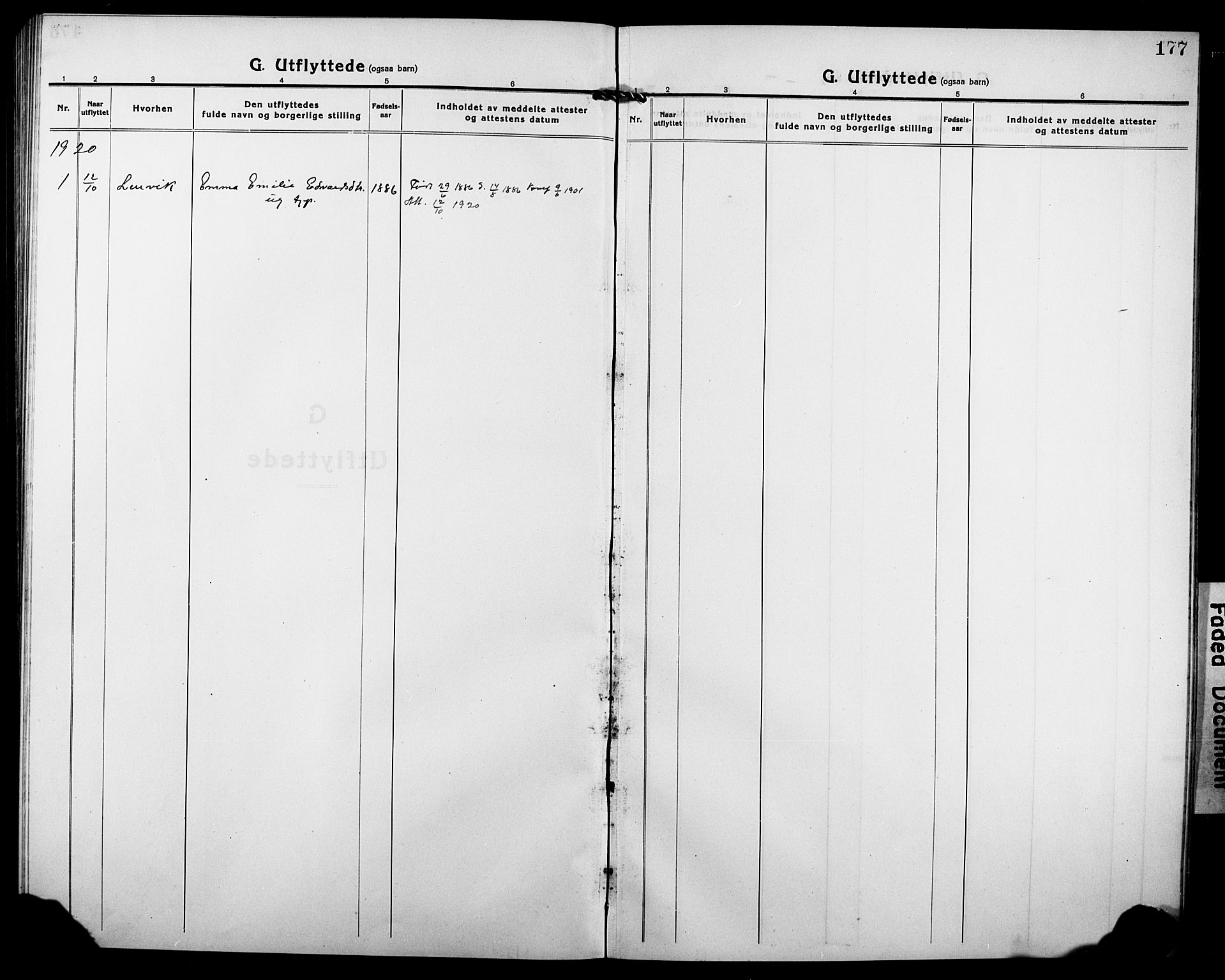 Tranøy sokneprestkontor, SATØ/S-1313/I/Ia/Iab/L0006klokker: Parish register (copy) no. 6, 1919-1932, p. 177
