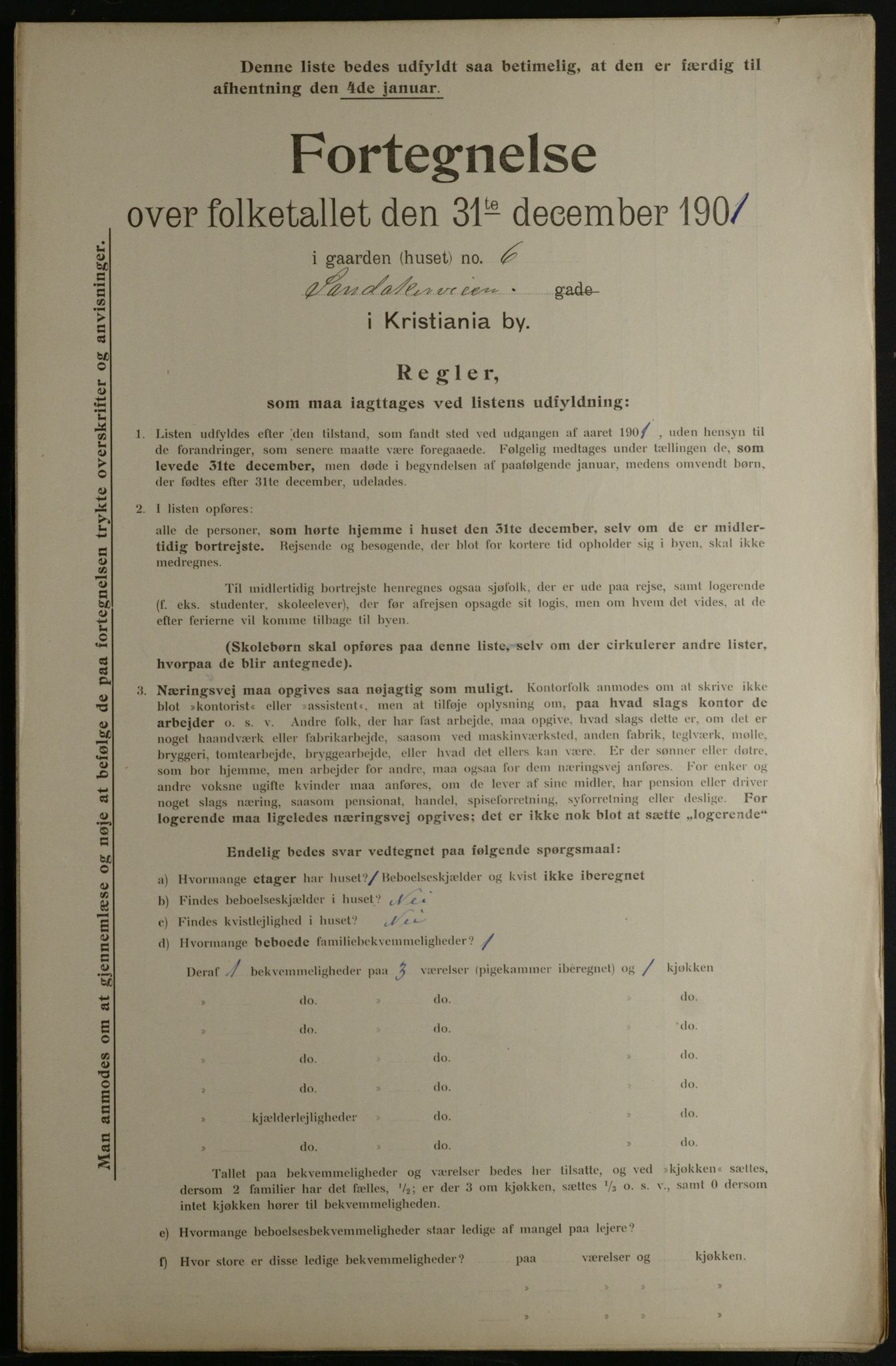 OBA, Municipal Census 1901 for Kristiania, 1901, p. 13339