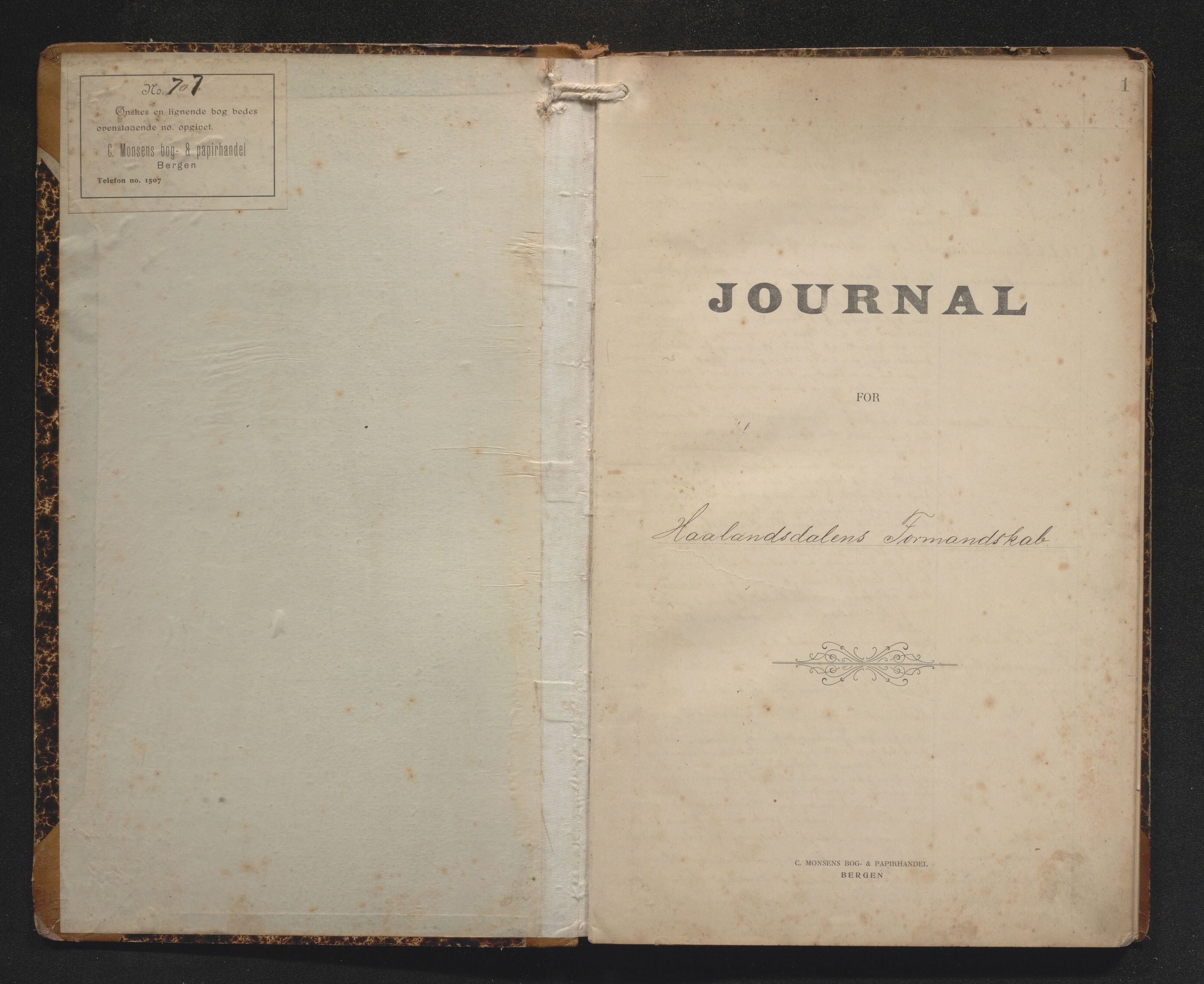 Hålandsdalen kommune. Formannskapet, IKAH/1239-021/C/Ca/L0001: Postjournal, 1902-1915