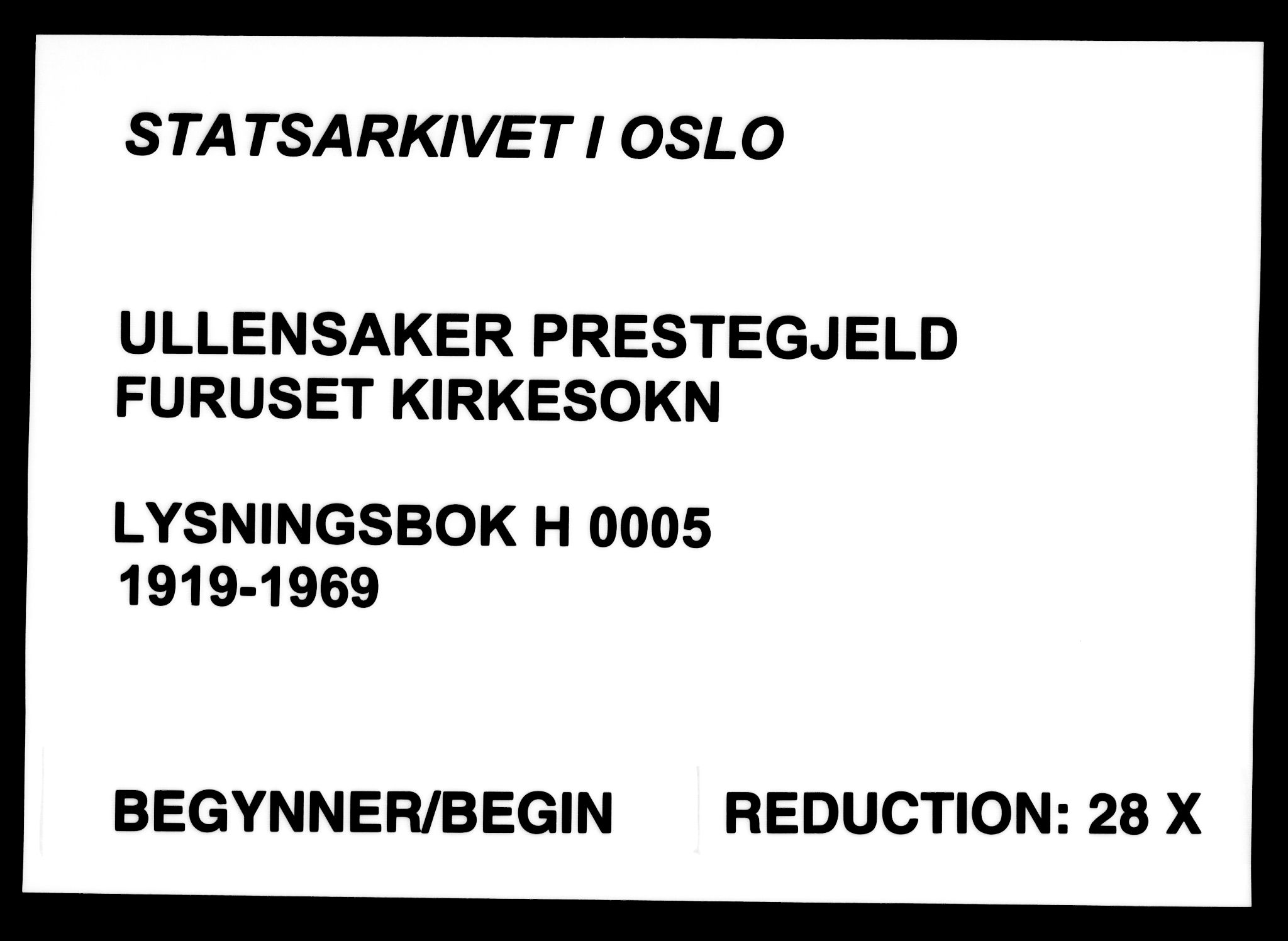 Ullensaker prestekontor Kirkebøker, SAO/A-10236a/H/Ha/L0005: Banns register no. 5, 1919-1969