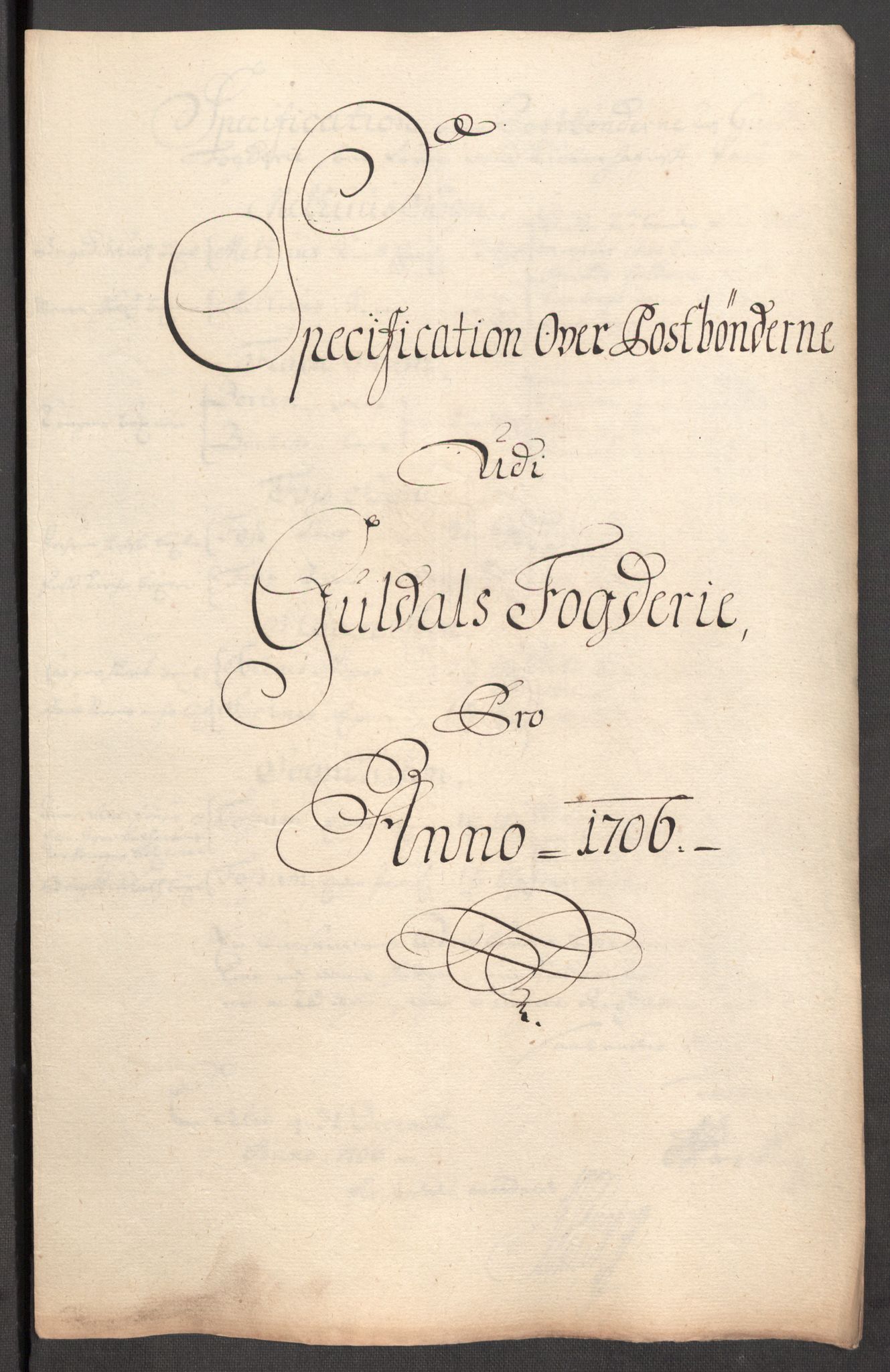 Rentekammeret inntil 1814, Reviderte regnskaper, Fogderegnskap, RA/EA-4092/R60/L3956: Fogderegnskap Orkdal og Gauldal, 1706, p. 343