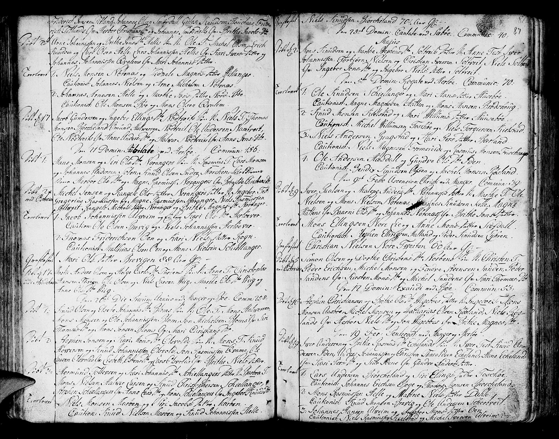 Manger sokneprestembete, AV/SAB-A-76801/H/Haa: Parish register (official) no. A 1, 1759-1791, p. 87