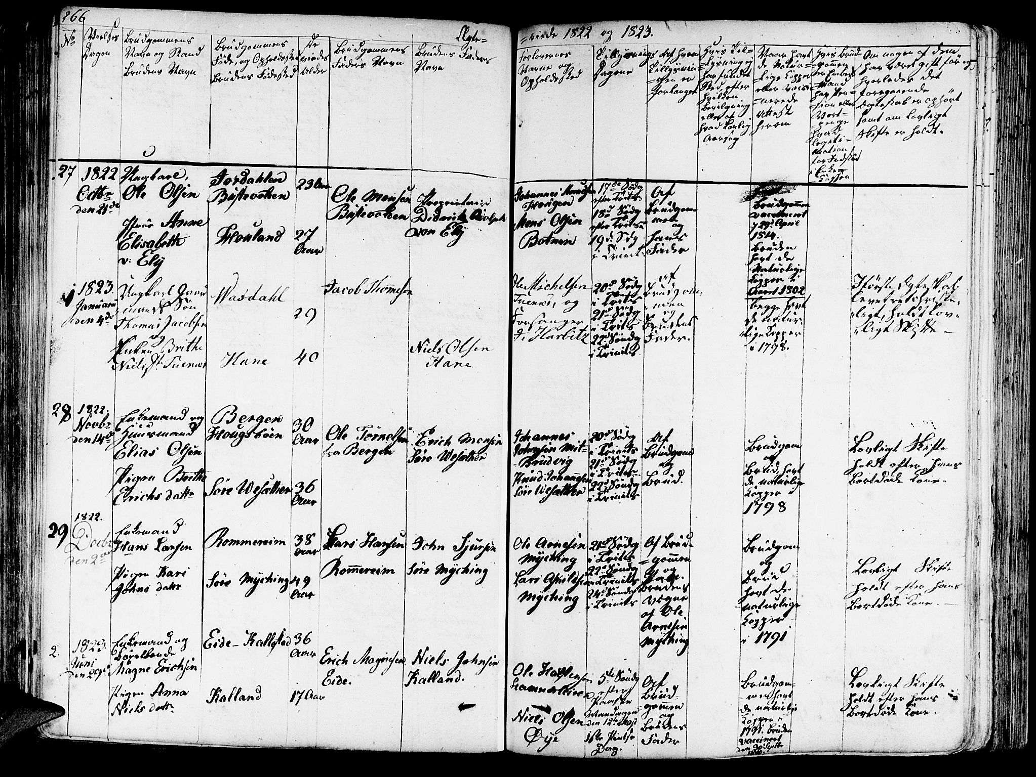 Haus sokneprestembete, SAB/A-75601/H/Haa: Parish register (official) no. A 13, 1821-1827, p. 266