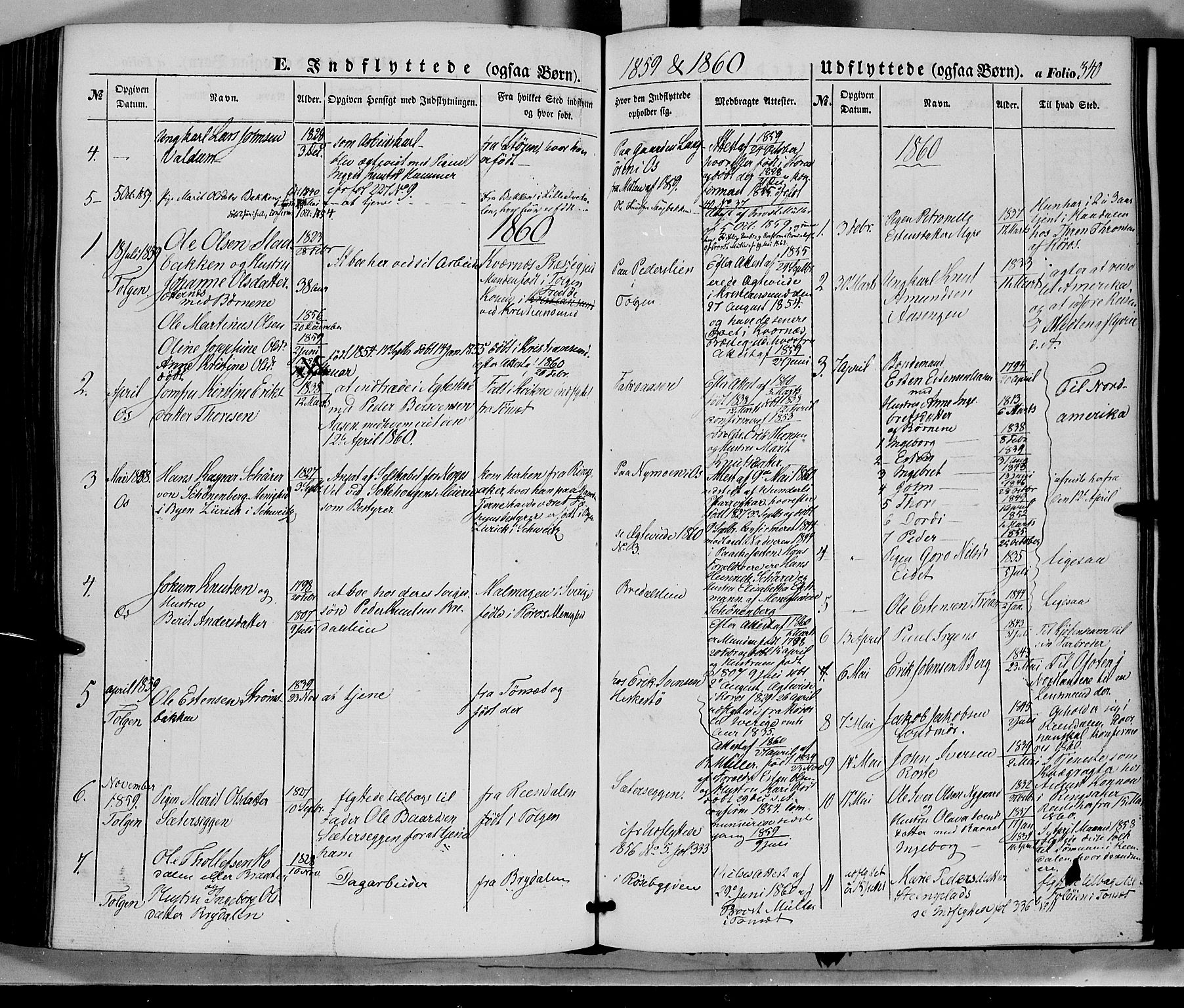 Tolga prestekontor, SAH/PREST-062/K/L0006: Parish register (official) no. 6, 1852-1876, p. 340