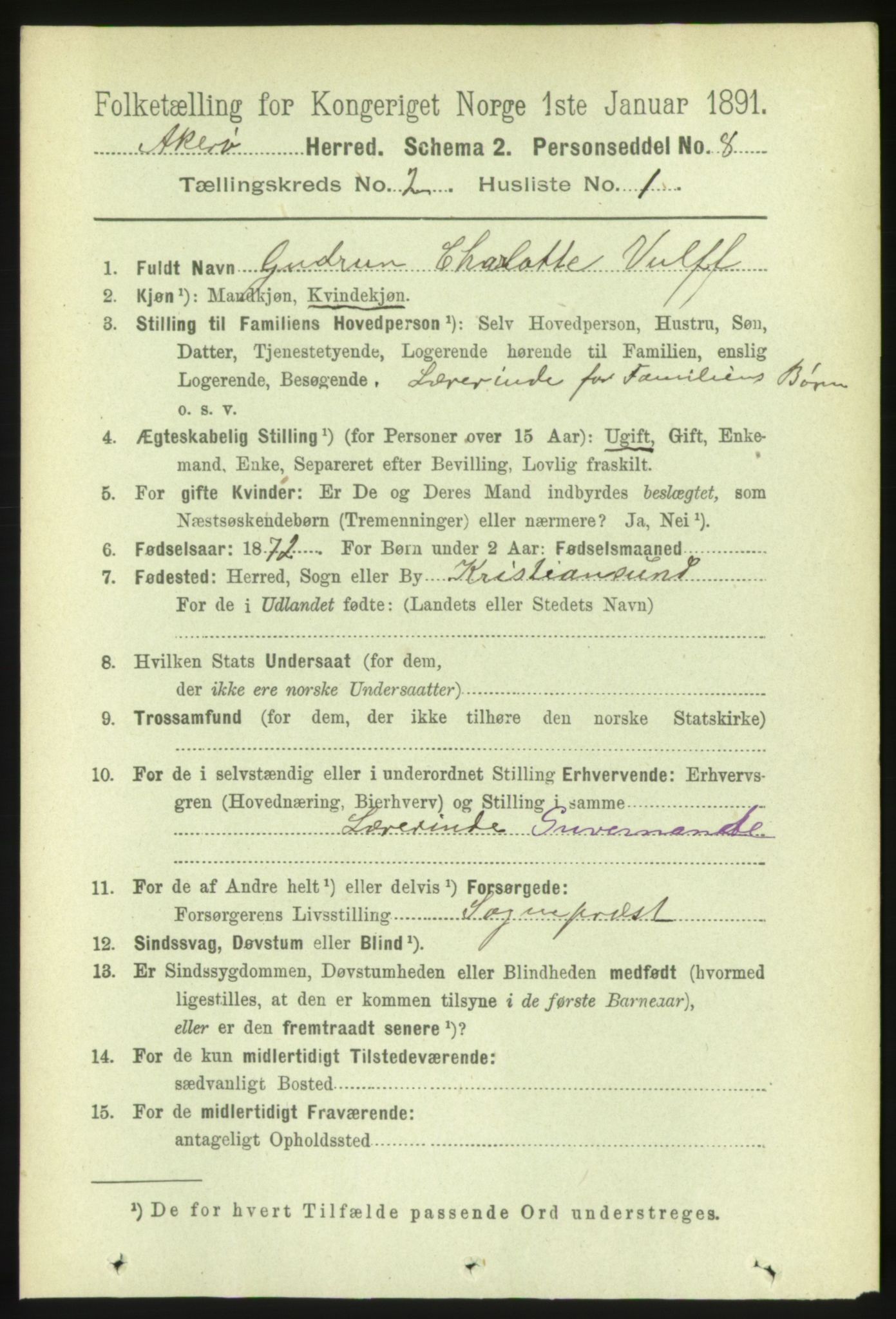 RA, 1891 census for 1545 Aukra, 1891, p. 673