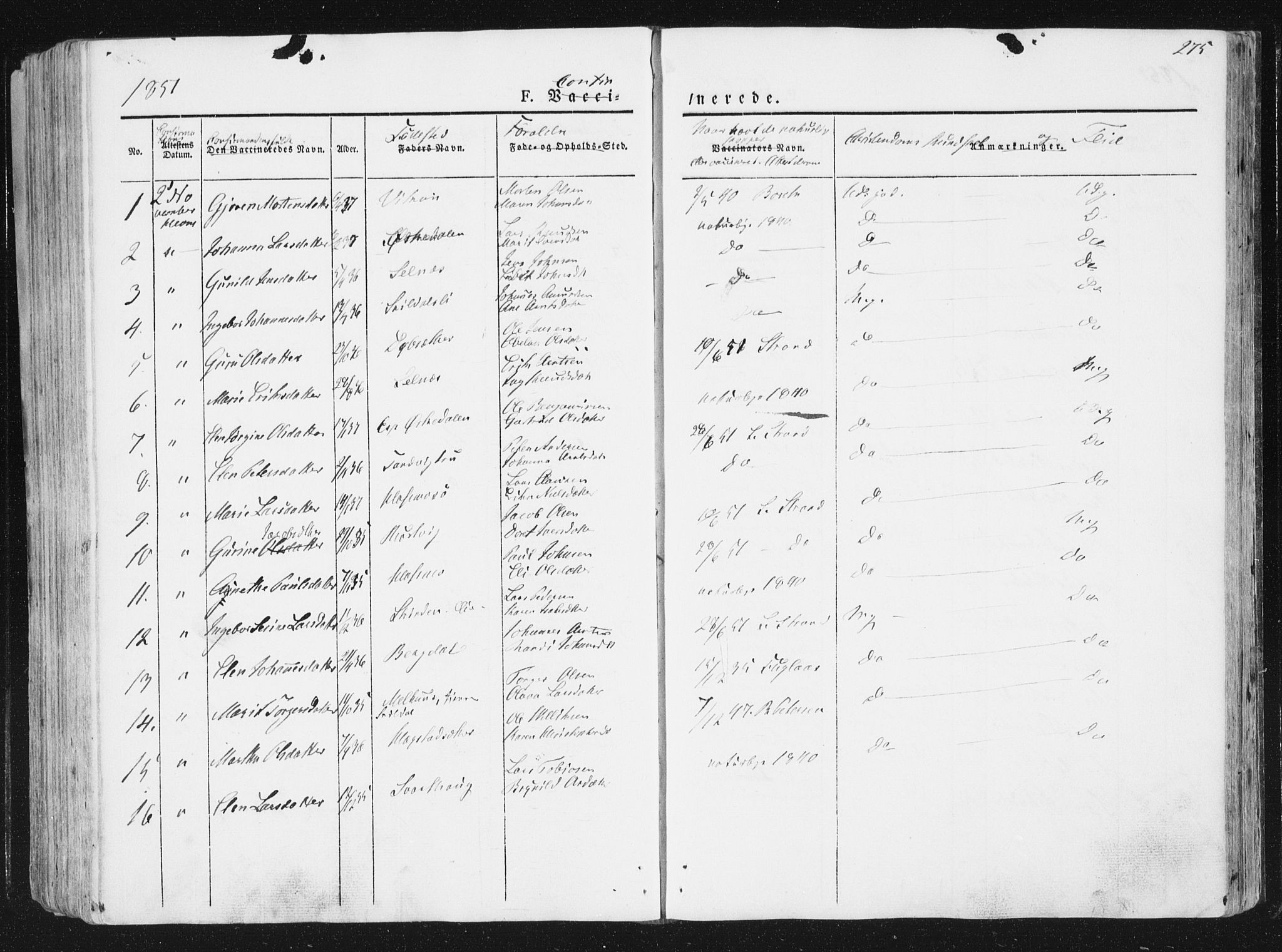 Ministerialprotokoller, klokkerbøker og fødselsregistre - Sør-Trøndelag, SAT/A-1456/630/L0493: Parish register (official) no. 630A06, 1841-1851, p. 275