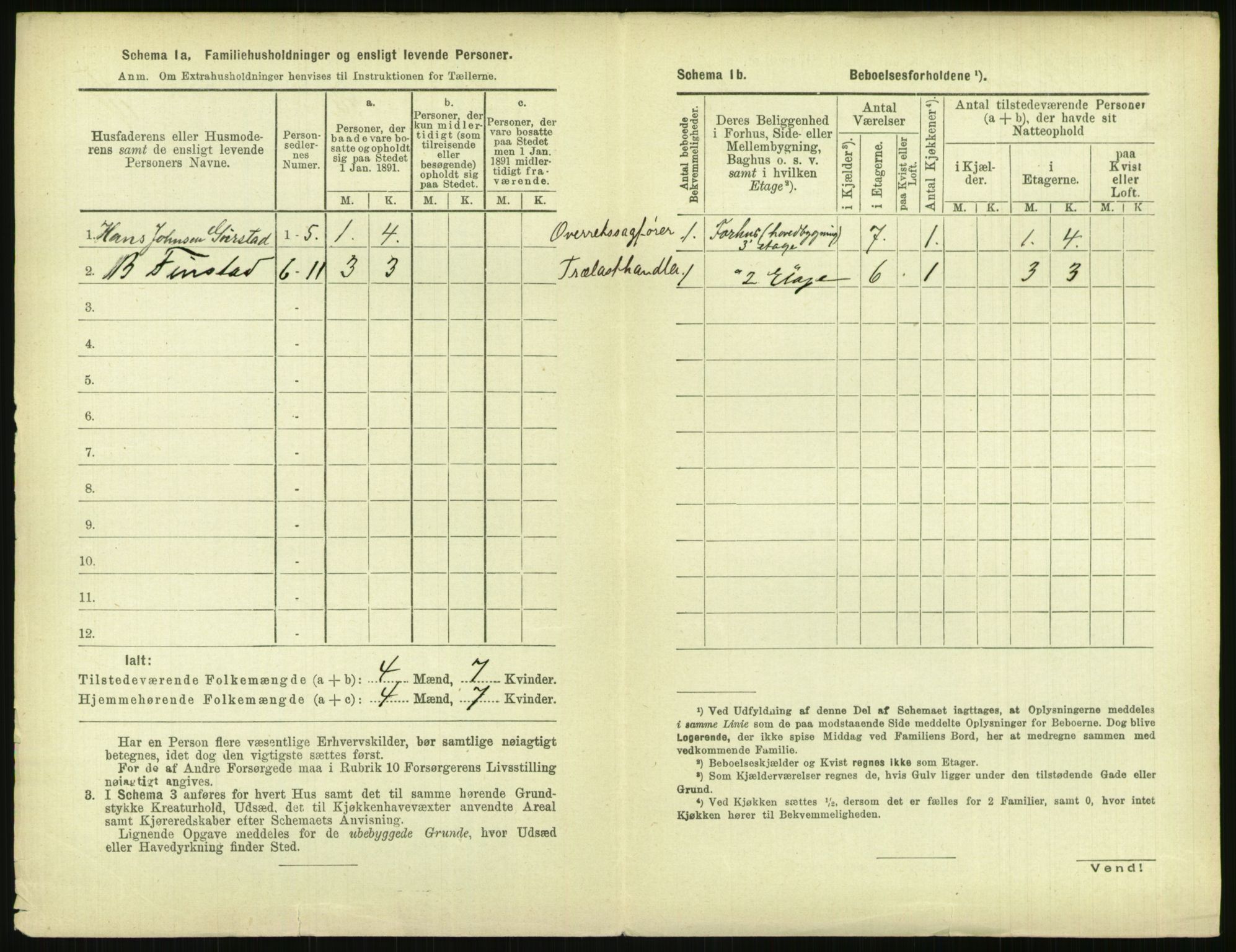 RA, 1891 census for 0806 Skien, 1891, p. 1375