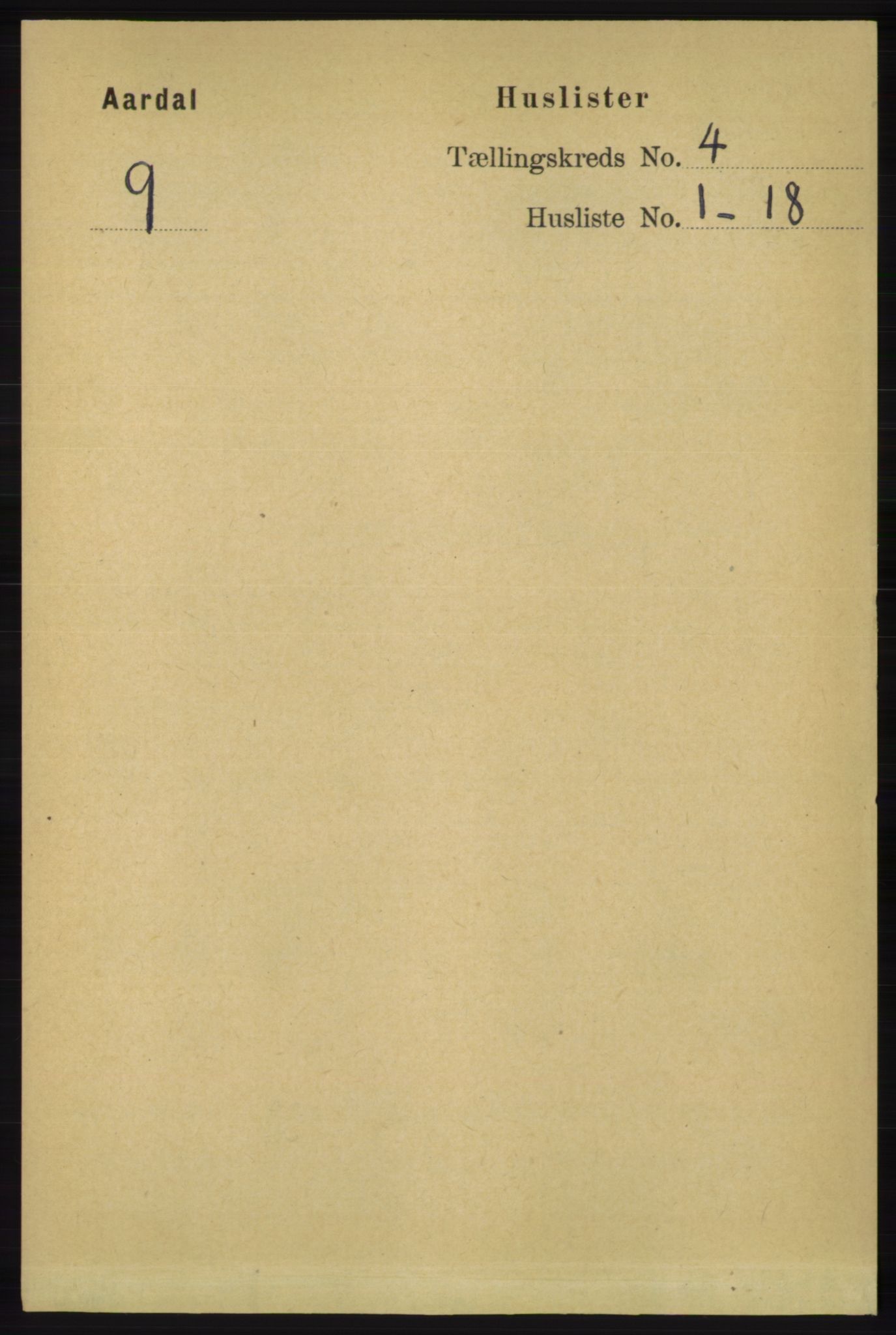 RA, 1891 census for 1131 Årdal, 1891, p. 1070