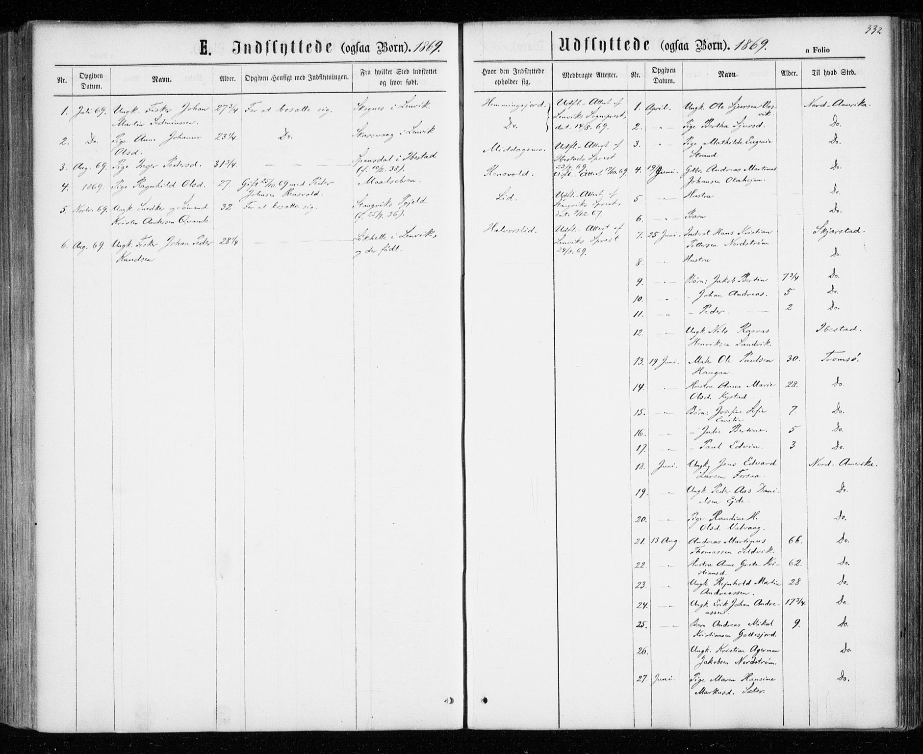 Tranøy sokneprestkontor, SATØ/S-1313/I/Ia/Iaa/L0008kirke: Parish register (official) no. 8, 1867-1877, p. 332