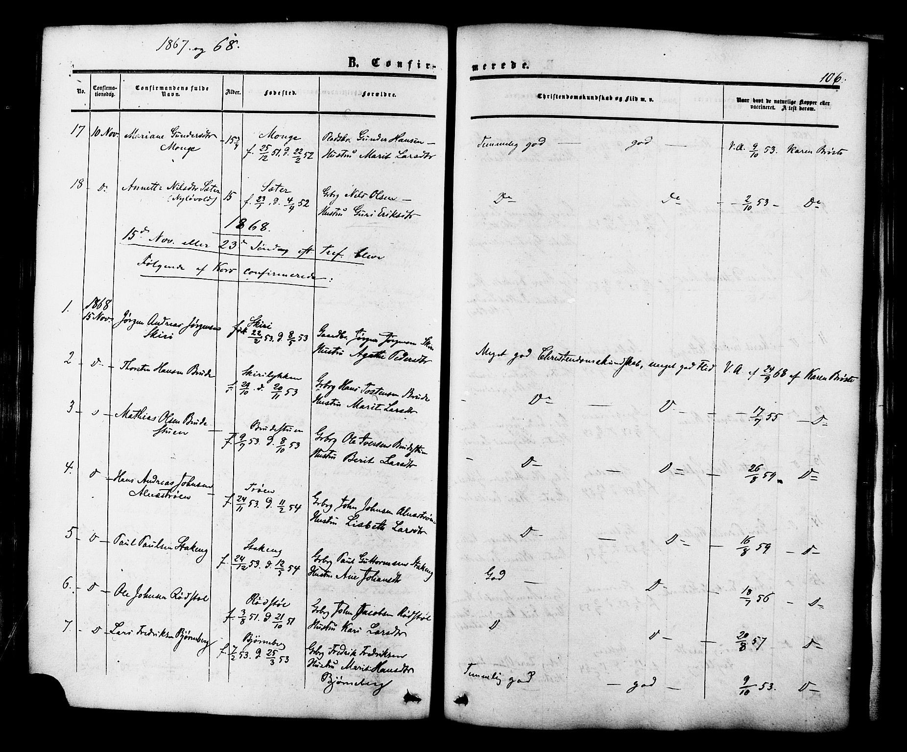 Ministerialprotokoller, klokkerbøker og fødselsregistre - Møre og Romsdal, AV/SAT-A-1454/546/L0594: Parish register (official) no. 546A02, 1854-1882, p. 106