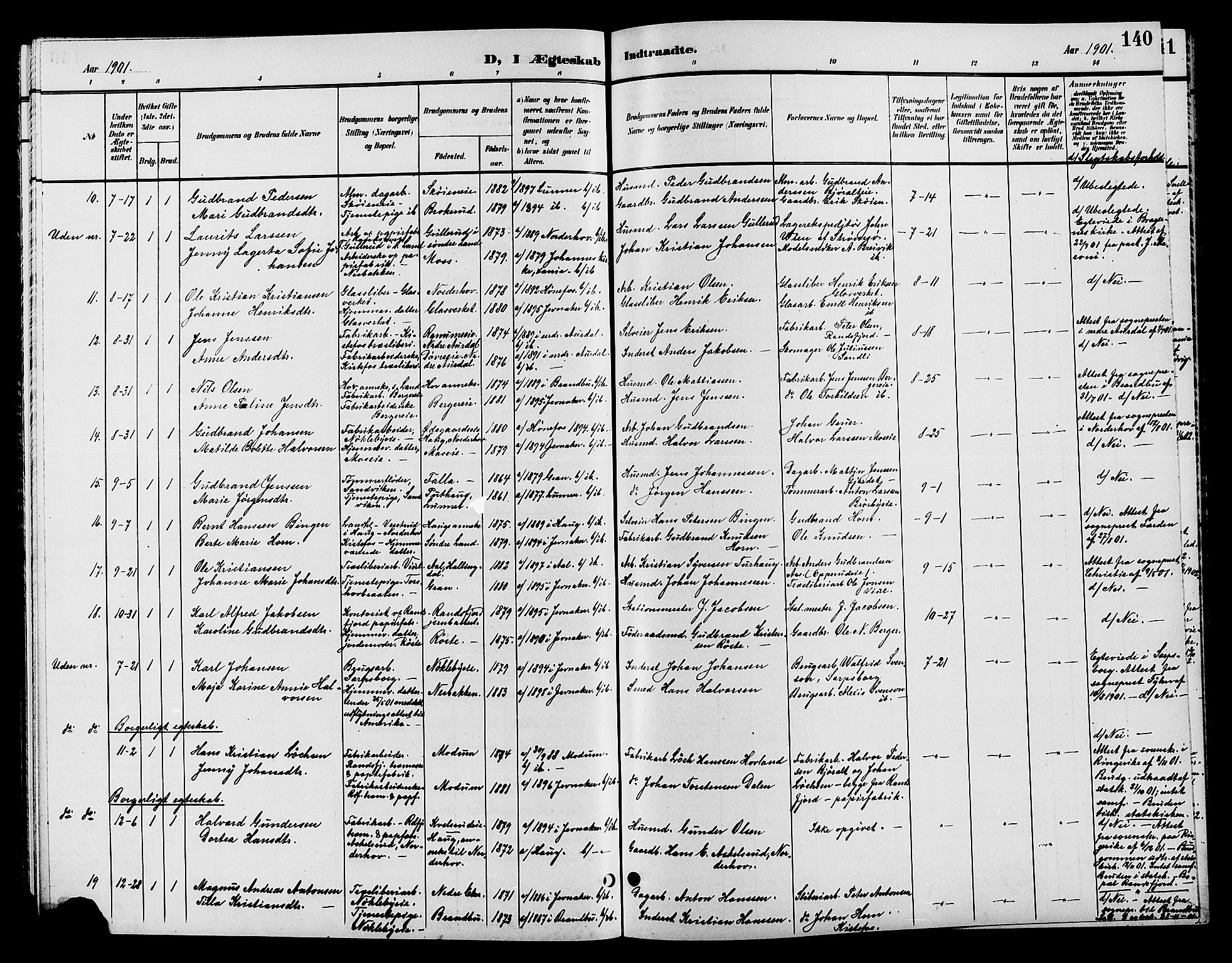 Jevnaker prestekontor, SAH/PREST-116/H/Ha/Hab/L0002: Parish register (copy) no. 2, 1896-1906, p. 140