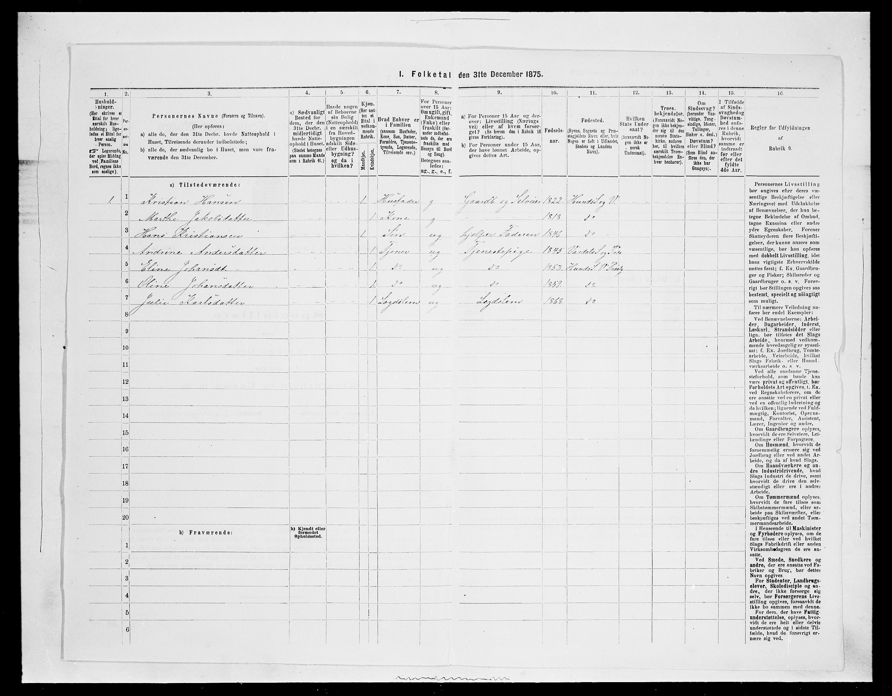 SAH, 1875 census for 0527L Vardal/Vardal og Hunn, 1875, p. 718