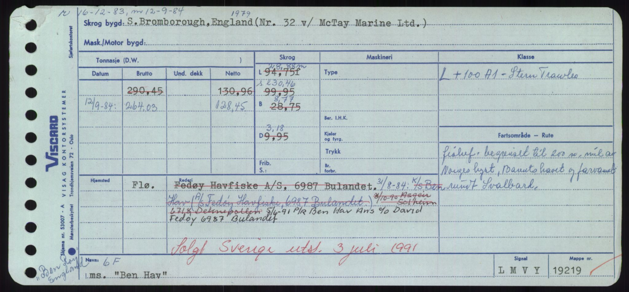 Sjøfartsdirektoratet med forløpere, Skipsmålingen, AV/RA-S-1627/H/Hd/L0003: Fartøy, B-Bev, p. 585