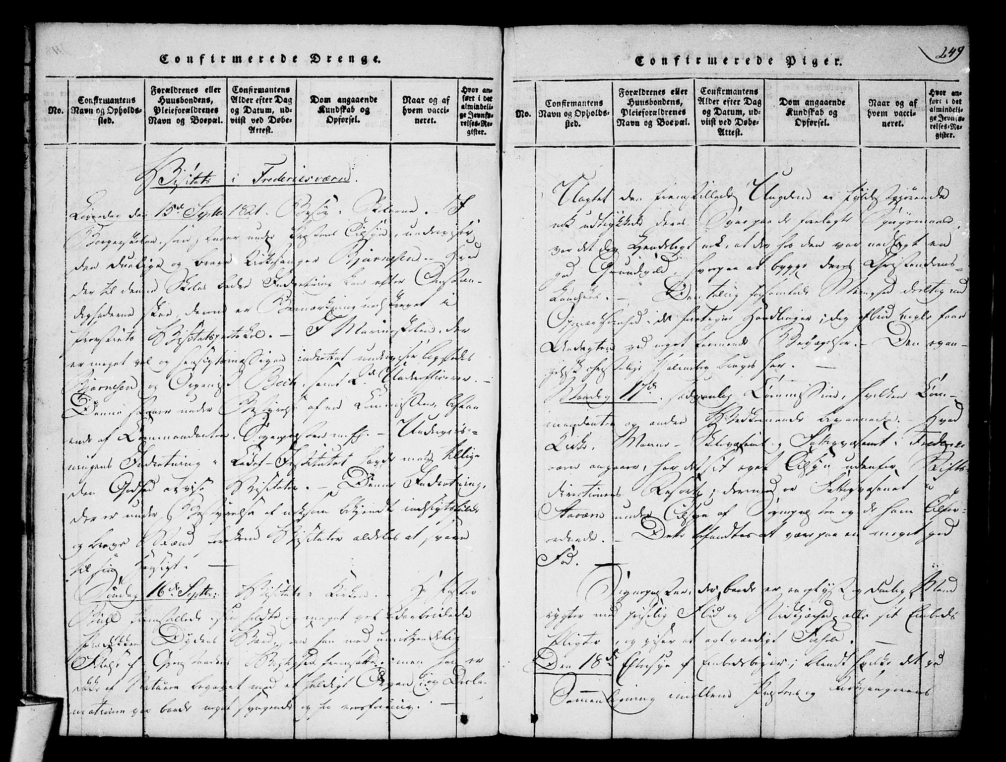 Stavern kirkebøker, SAKO/A-318/F/Fa/L0006: Parish register (official) no. 6, 1816-1839, p. 249