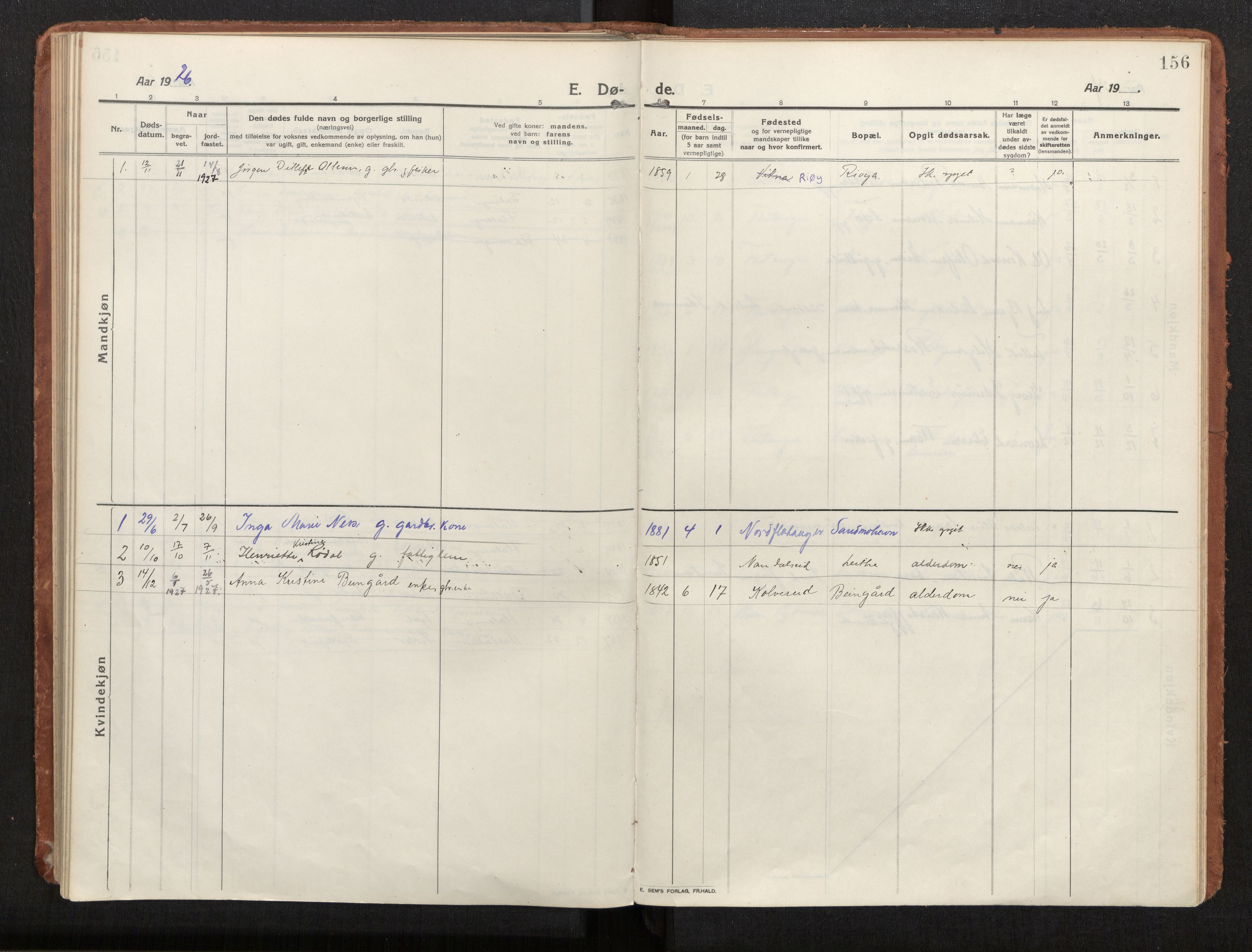 Ministerialprotokoller, klokkerbøker og fødselsregistre - Nord-Trøndelag, SAT/A-1458/772/L0604: Parish register (official) no. 772A02, 1913-1937, p. 156