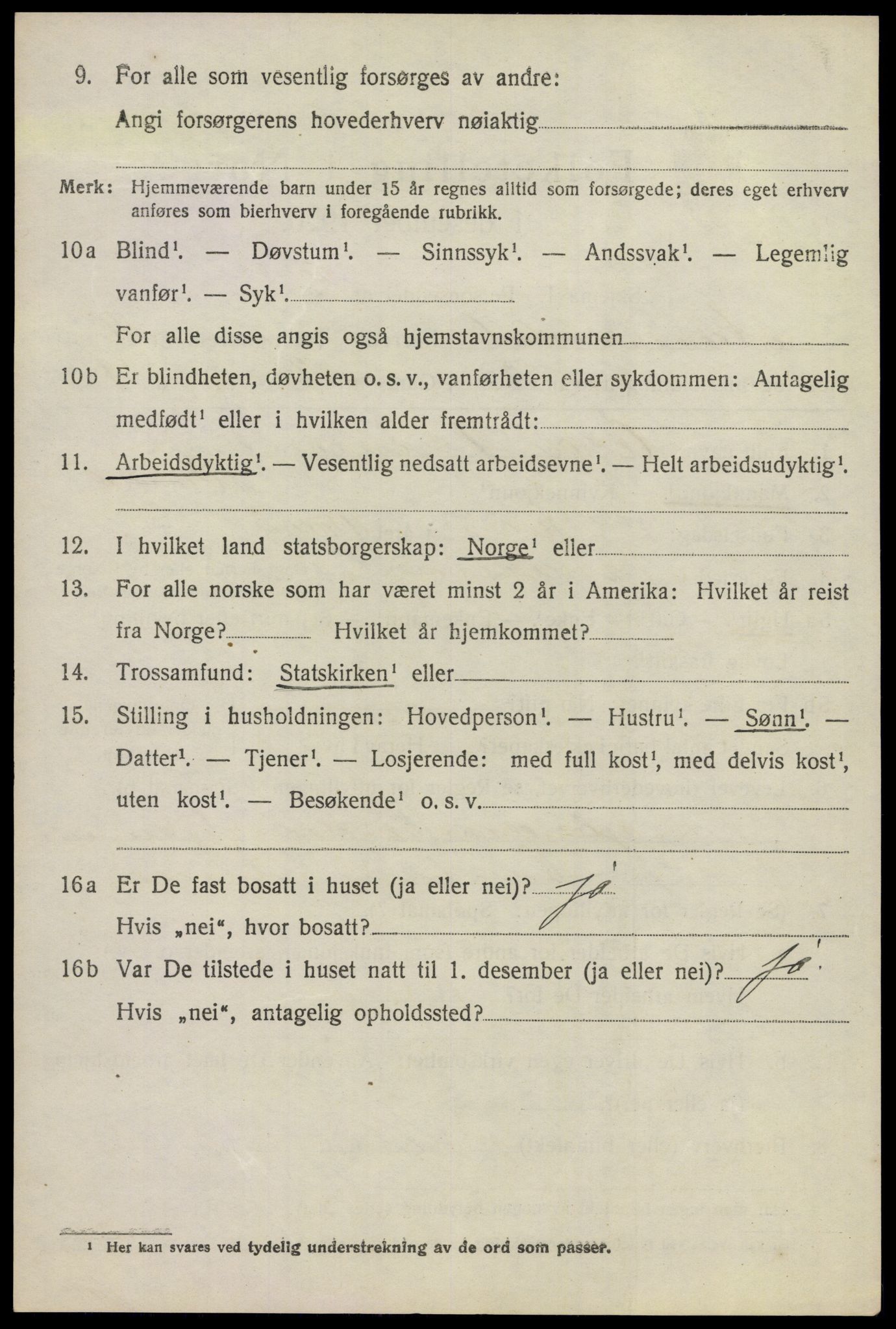 SAO, 1920 census for Nannestad, 1920, p. 2310