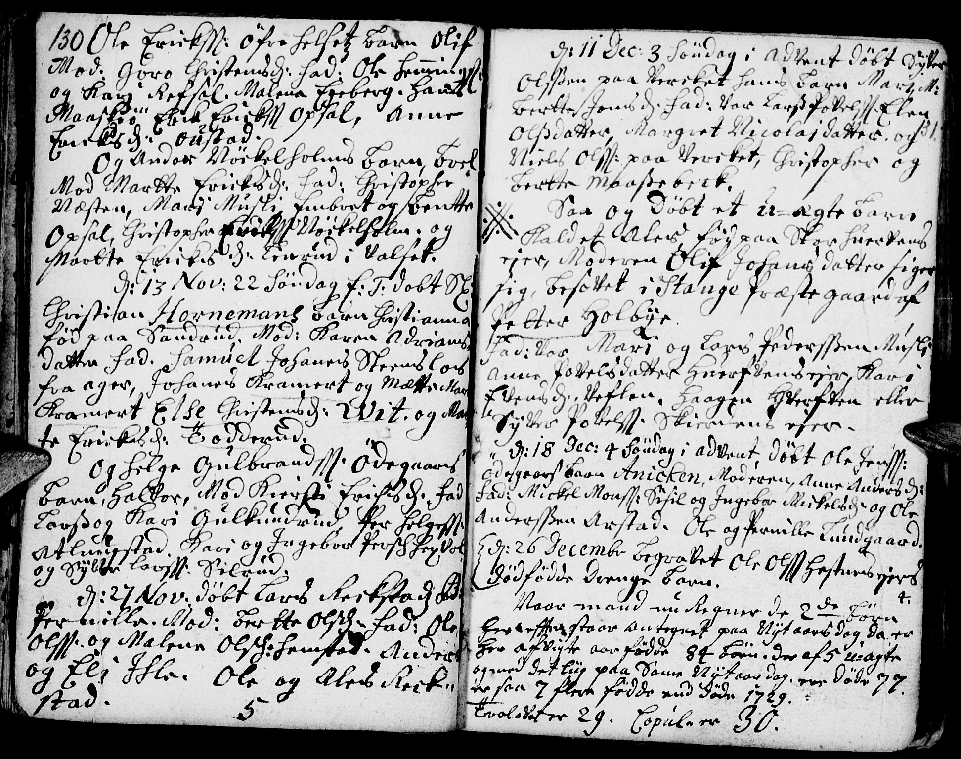 Stange prestekontor, AV/SAH-PREST-002/K/L0002: Parish register (official) no. 2, 1724-1740, p. 130-131