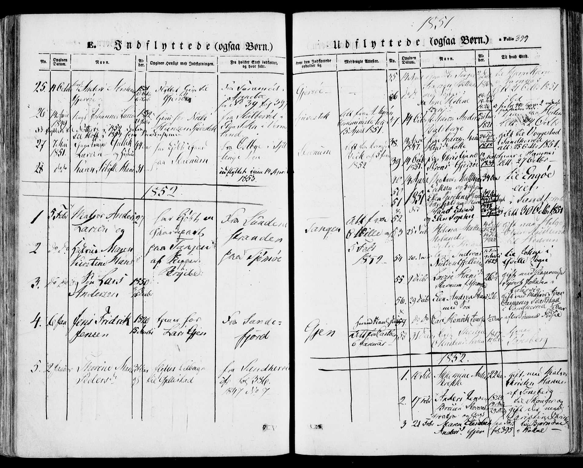Stokke kirkebøker, SAKO/A-320/F/Fa/L0007: Parish register (official) no. I 7, 1844-1857, p. 399