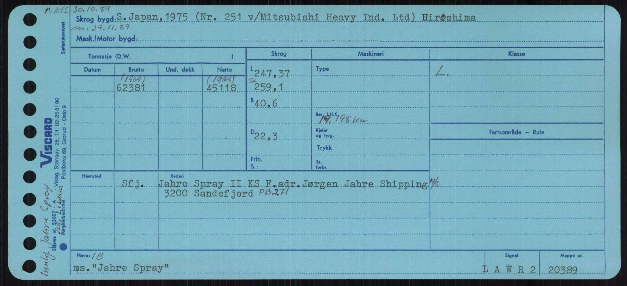 Sjøfartsdirektoratet med forløpere, Skipsmålingen, AV/RA-S-1627/H/Ha/L0003/0001: Fartøy, Hilm-Mar / Fartøy, Hilm-Kol, p. 421