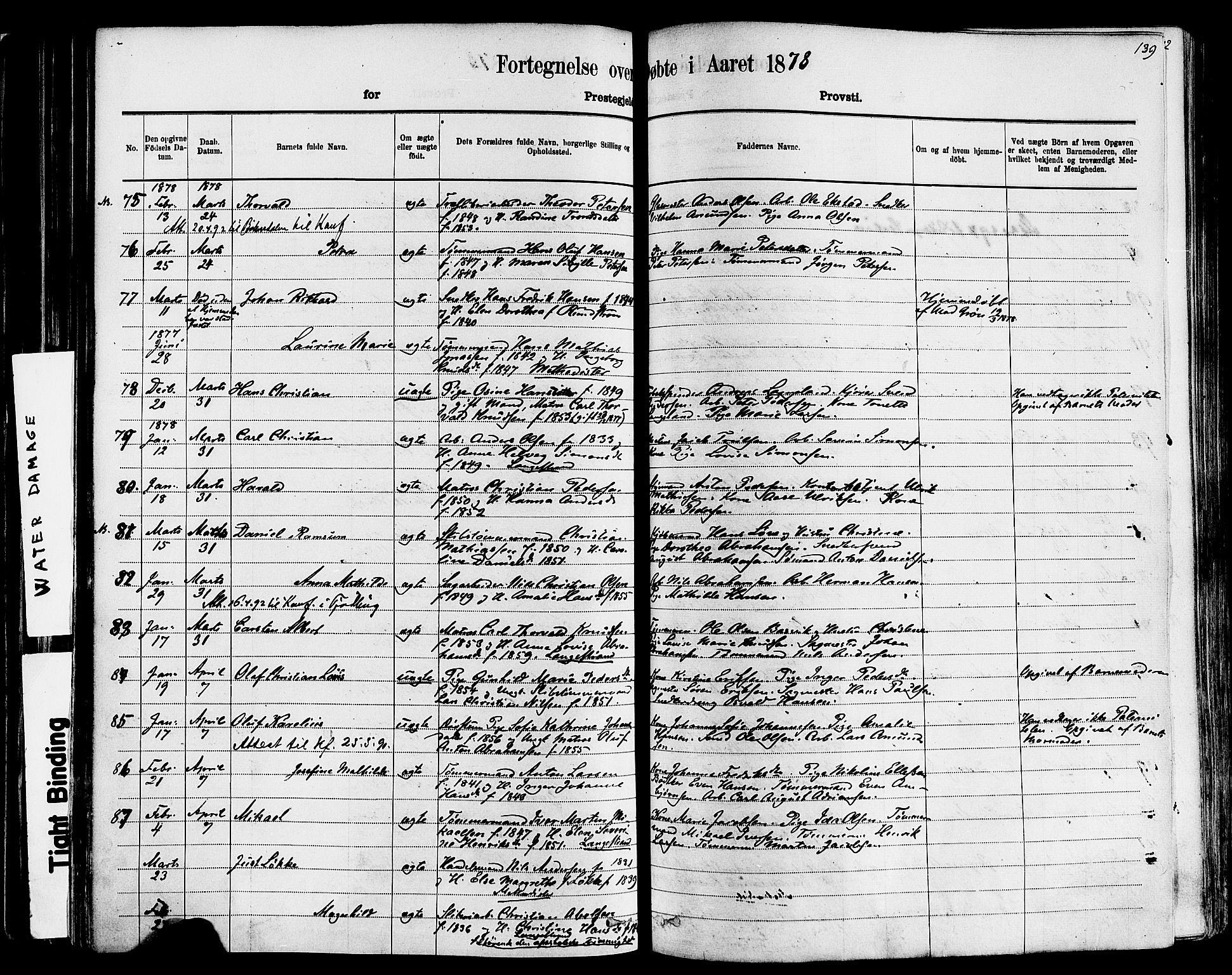 Larvik kirkebøker, AV/SAKO-A-352/F/Fa/L0006: Parish register (official) no. I 6, 1871-1883, p. 139