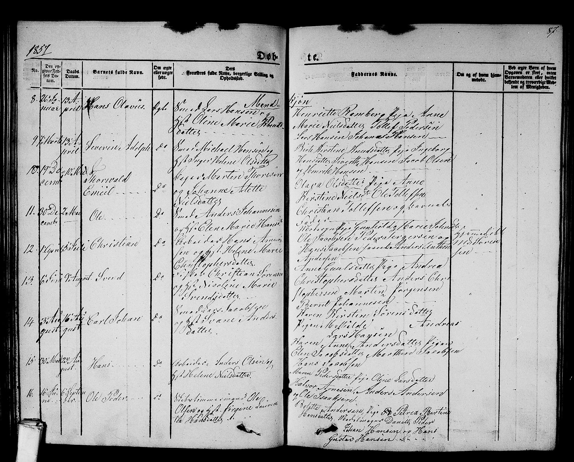 Larvik kirkebøker, AV/SAKO-A-352/G/Gb/L0002: Parish register (copy) no. II 2, 1843-1866, p. 87