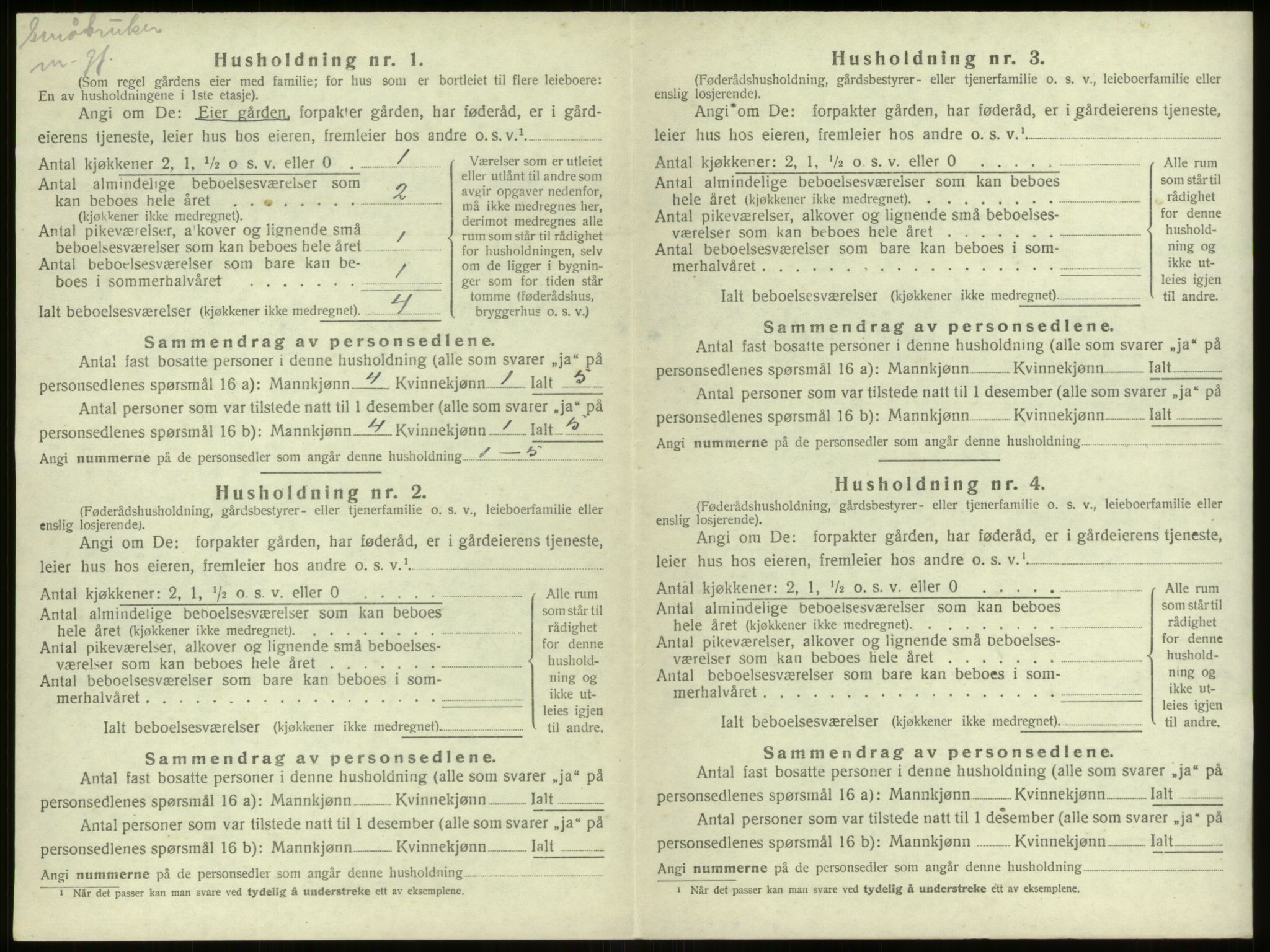 SAB, 1920 census for Stryn, 1920, p. 404