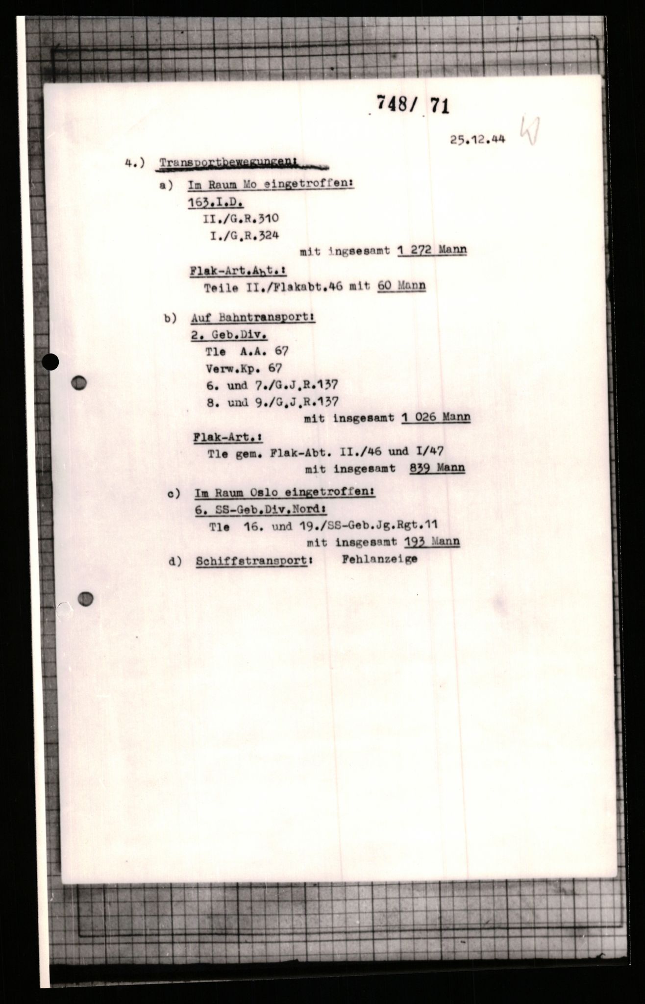 Forsvarets Overkommando. 2 kontor. Arkiv 11.4. Spredte tyske arkivsaker, AV/RA-RAFA-7031/D/Dar/Dara/L0001: Krigsdagbøker for 20. Gebirgs-Armee-Oberkommando (AOK 20), 1944-1945, p. 150