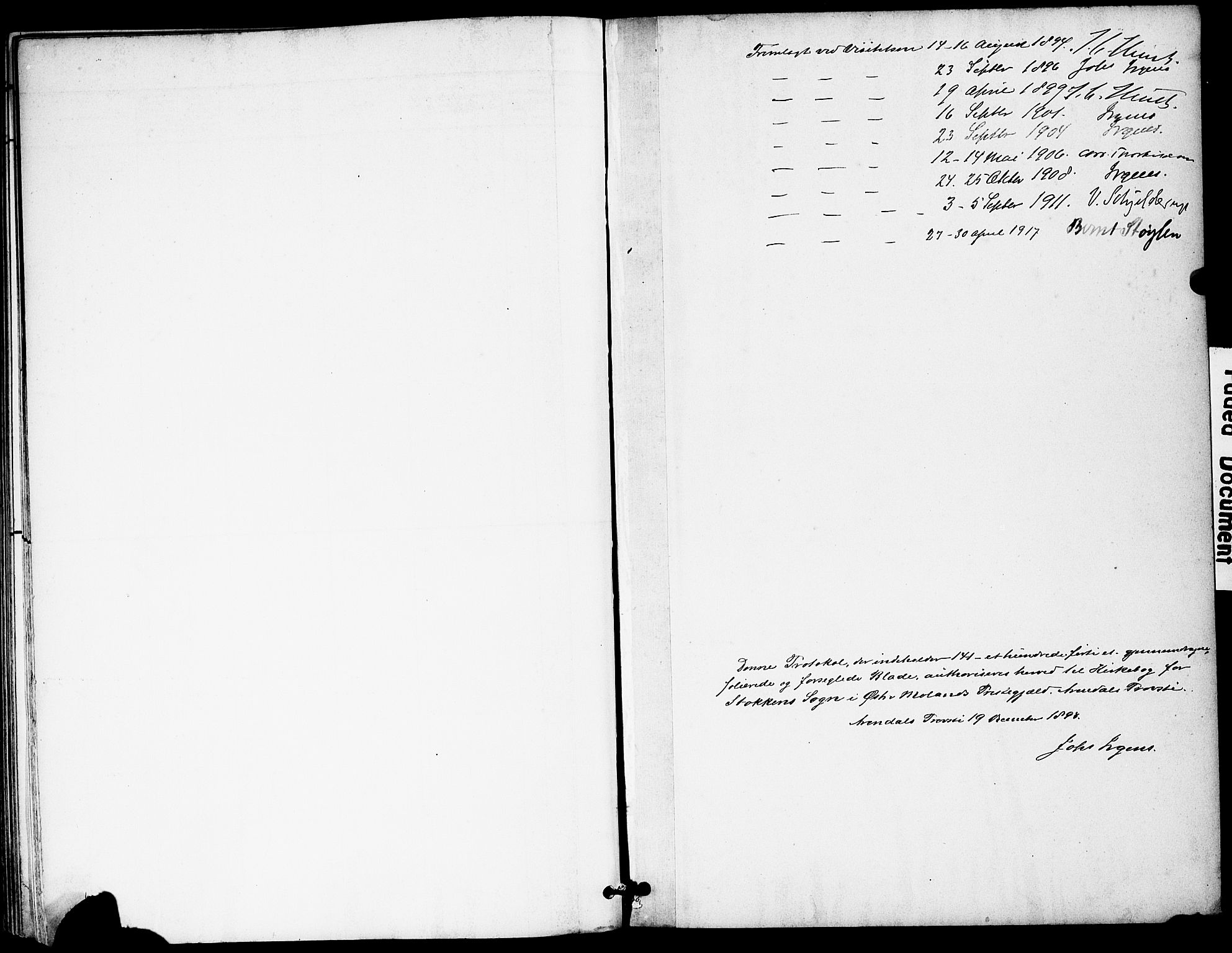 Austre Moland sokneprestkontor, AV/SAK-1111-0001/F/Fa/Fab/L0002: Parish register (official) no. A 2, 1894-1919, p. 142