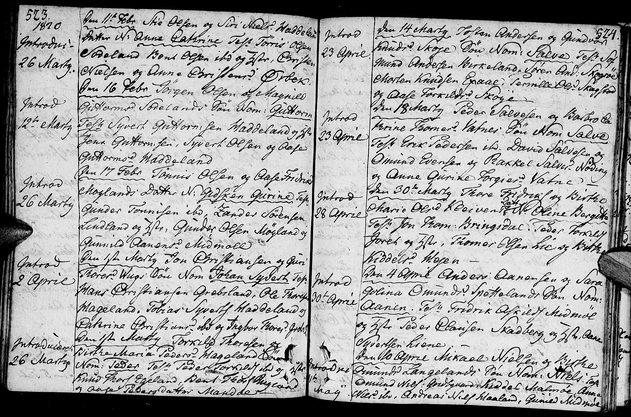 Holum sokneprestkontor, AV/SAK-1111-0022/F/Fa/Faa/L0003: Parish register (official) no. A 3, 1780-1821, p. 523-524