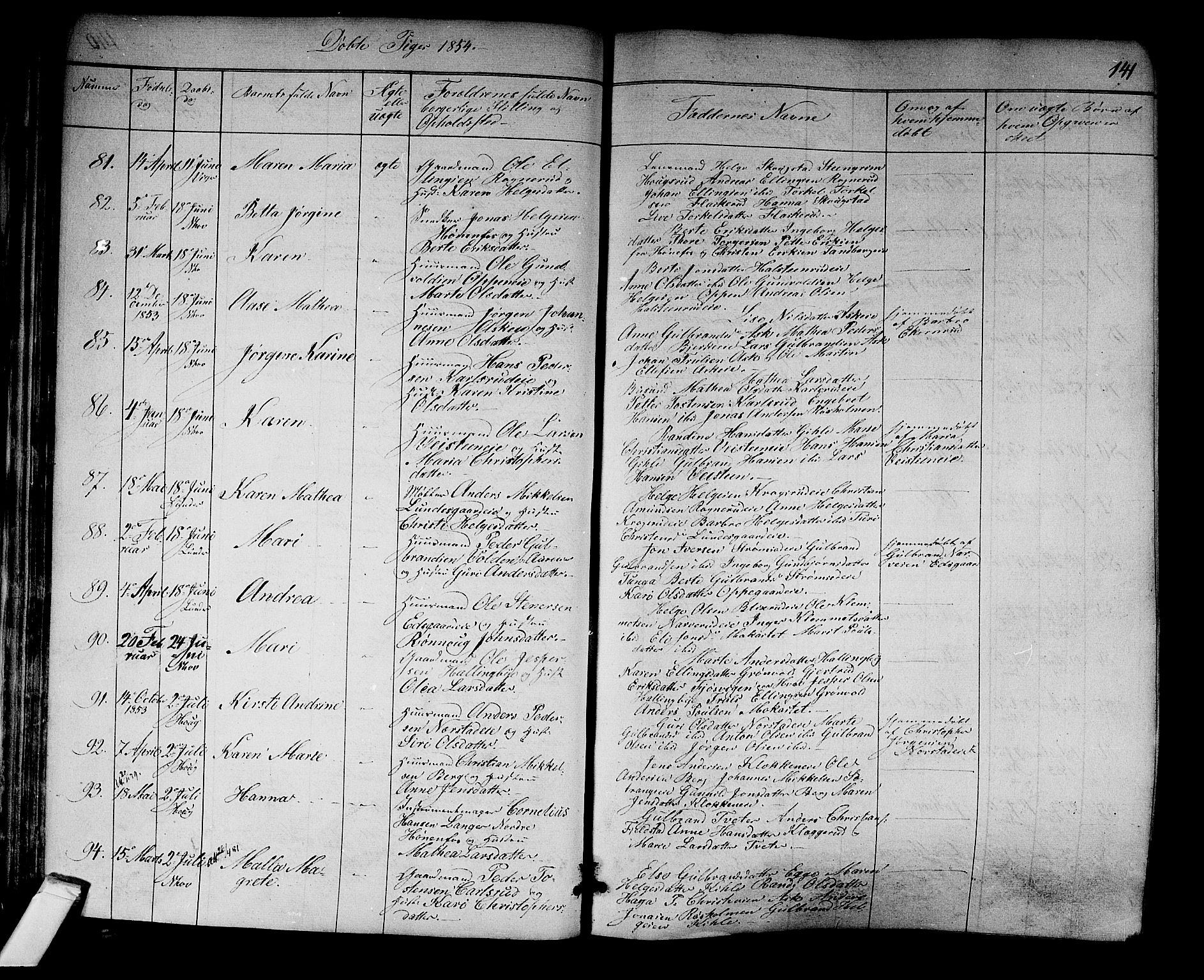 Norderhov kirkebøker, SAKO/A-237/F/Fa/L0011: Parish register (official) no. 11, 1847-1856, p. 141