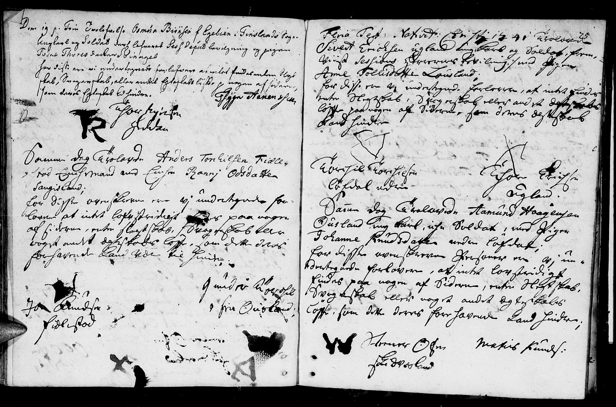 Holum sokneprestkontor, AV/SAK-1111-0022/F/Fa/Fab/L0001: Parish register (official) no. A 1, 1720-1752, p. 25