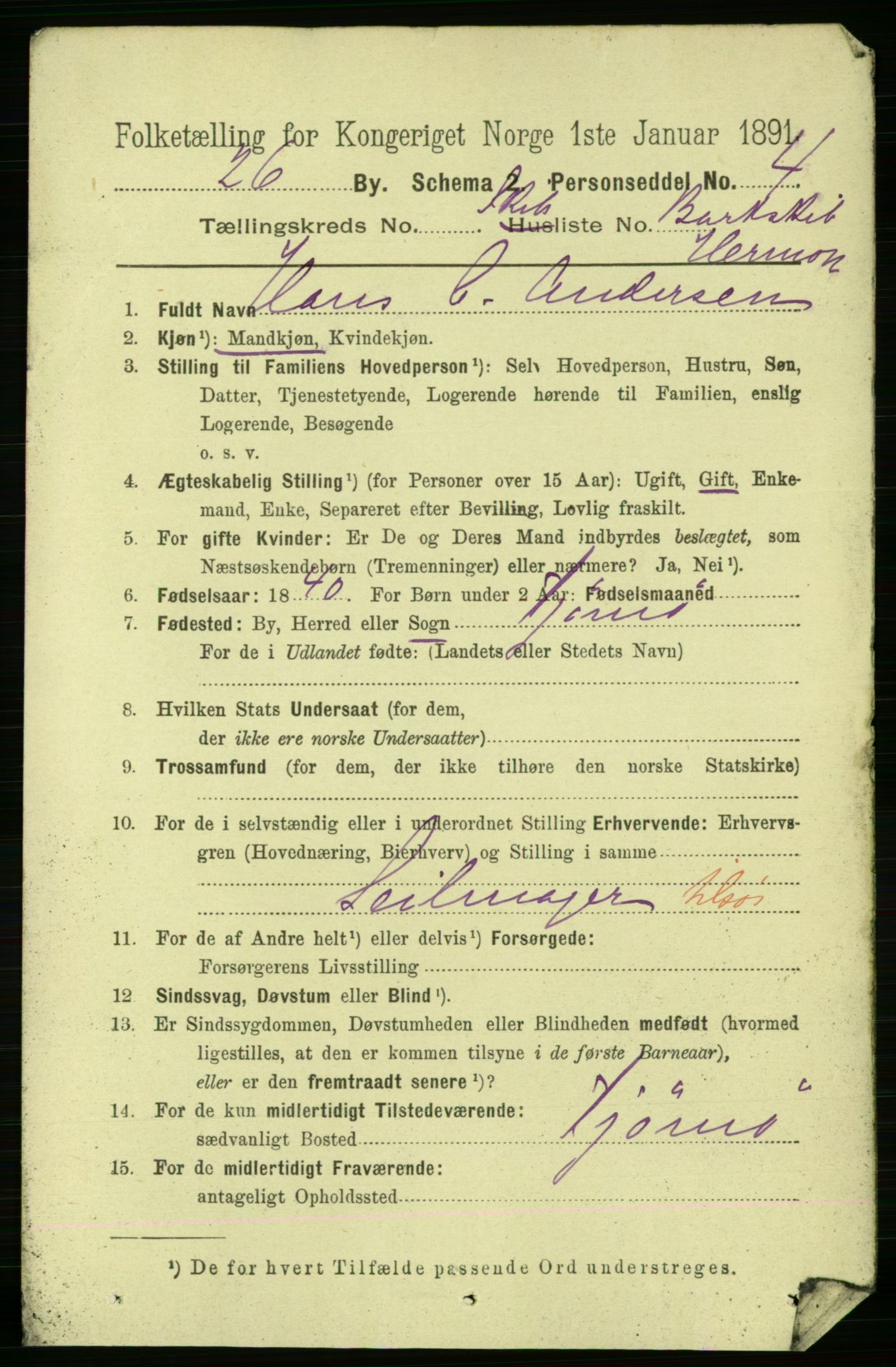 RA, 1891 census for 0802 Langesund, 1891, p. 1799